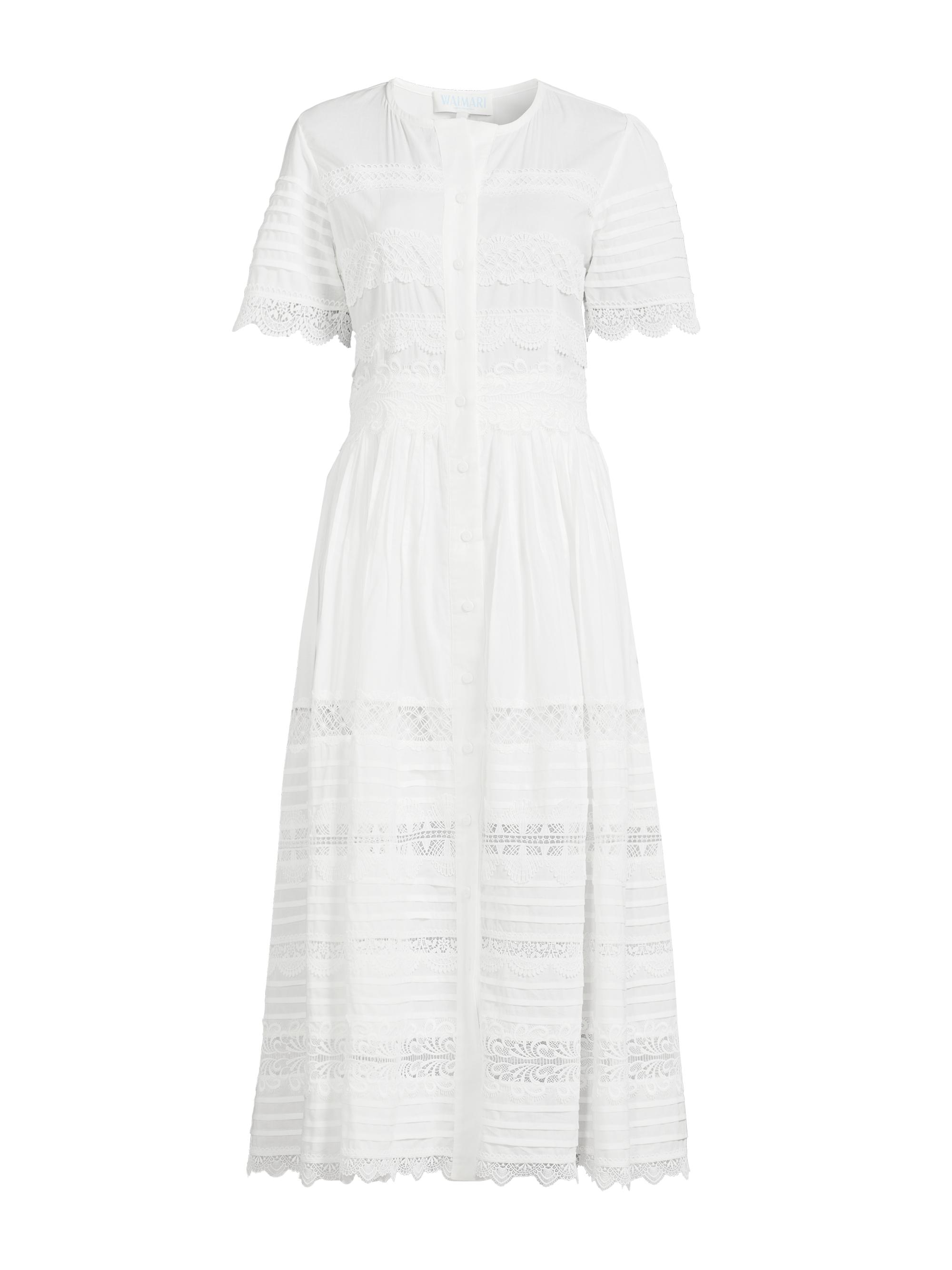 Waimari Core Camila Cotton Short-Sleeve Midi-Dress | Saks Fifth Avenue