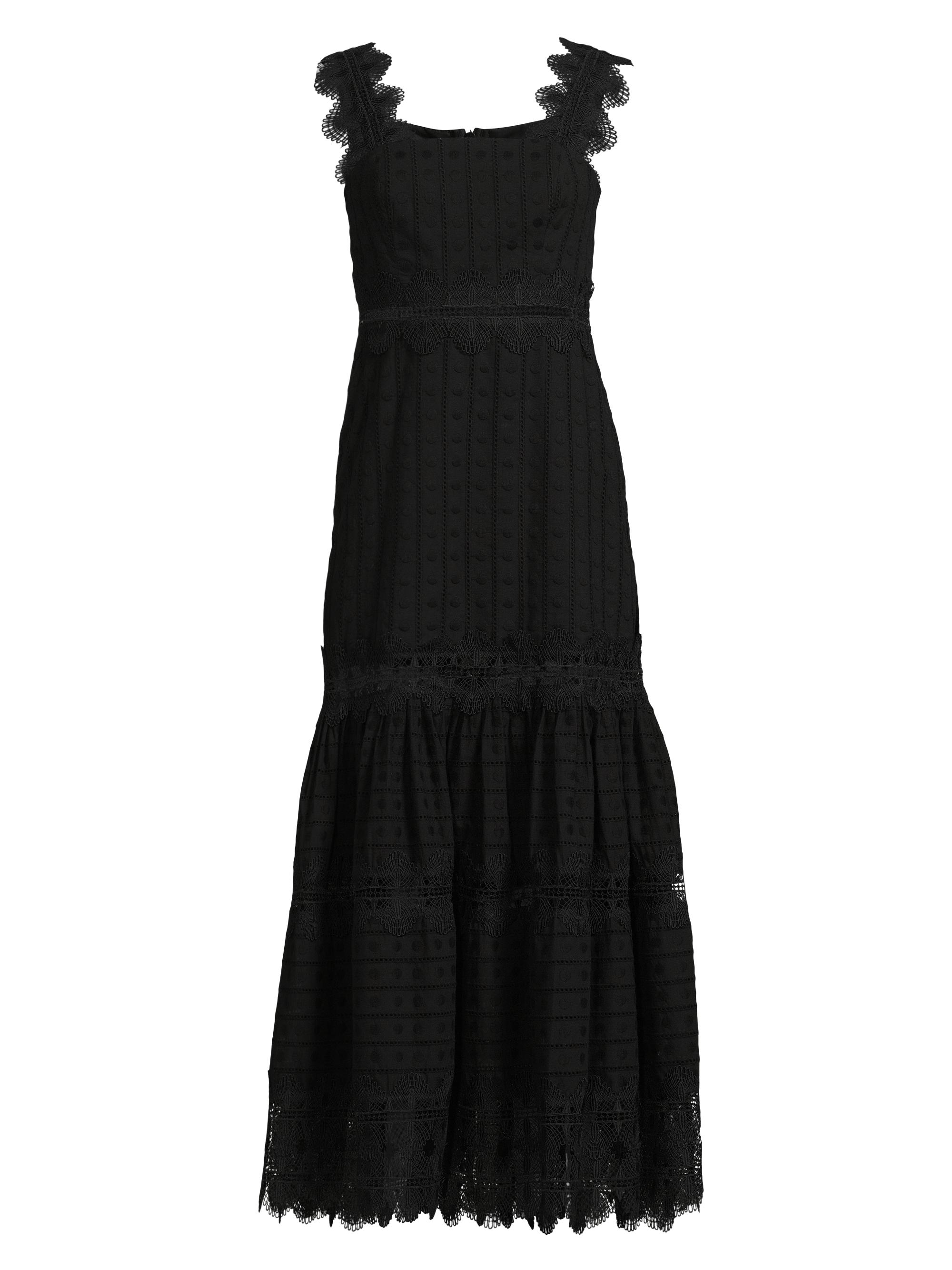Waimari Women's Core Ibiza Cotton Tiered Maxi Dress - Black
