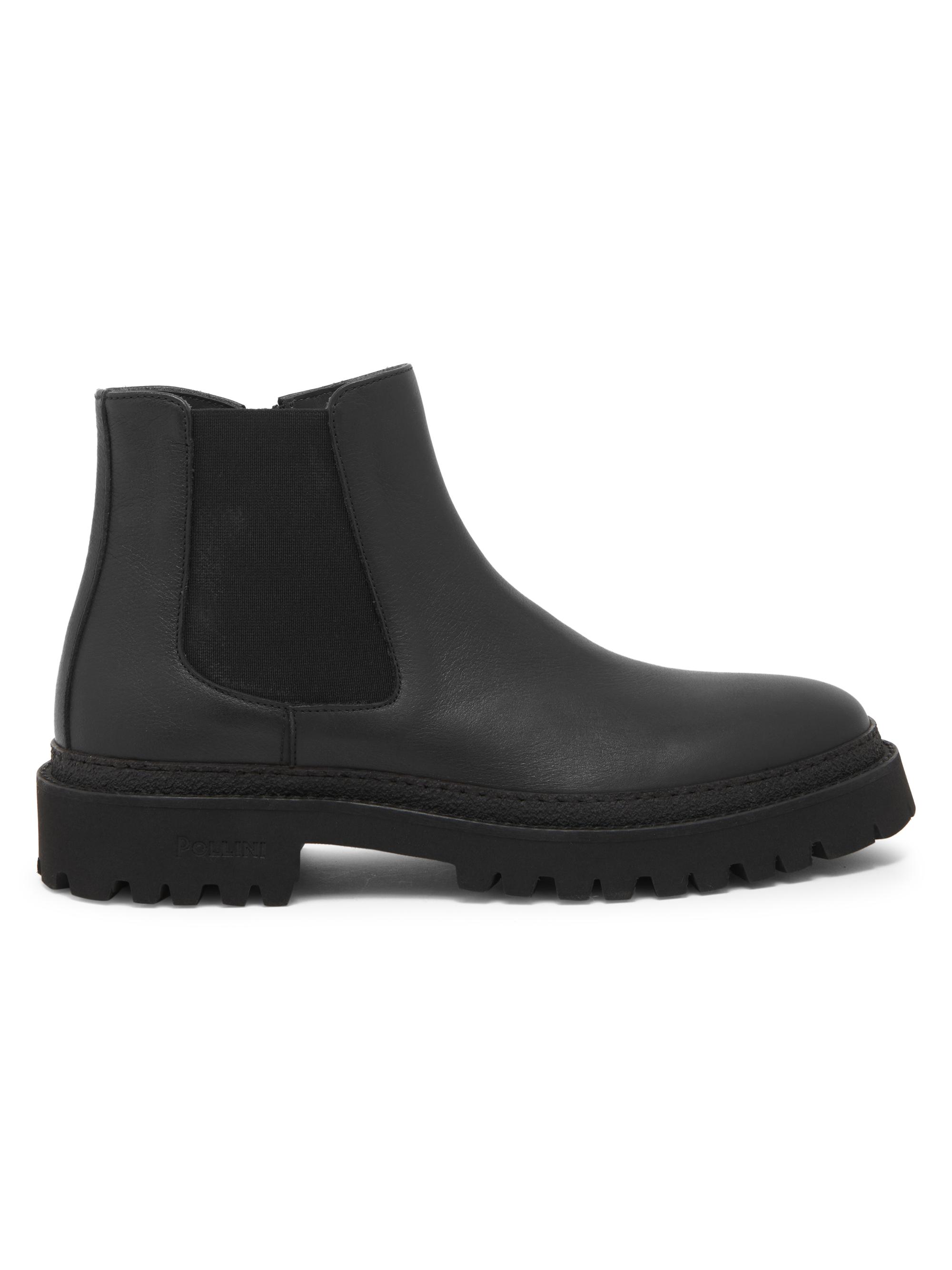 Pollini Men's M. Leather Ankle Boots - Black