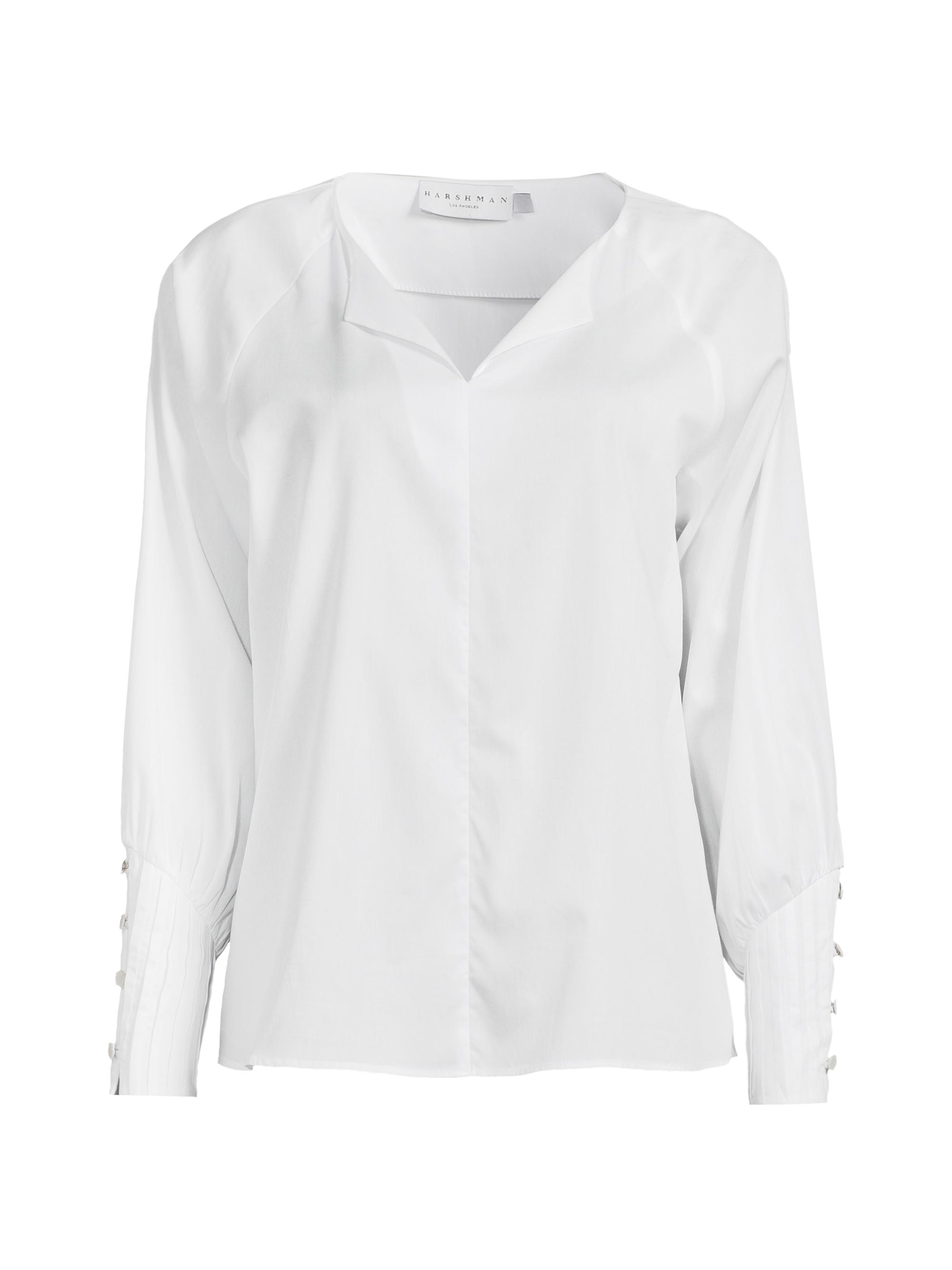 Harshman Women's Cerys Cotton V-Neck Blouse - White