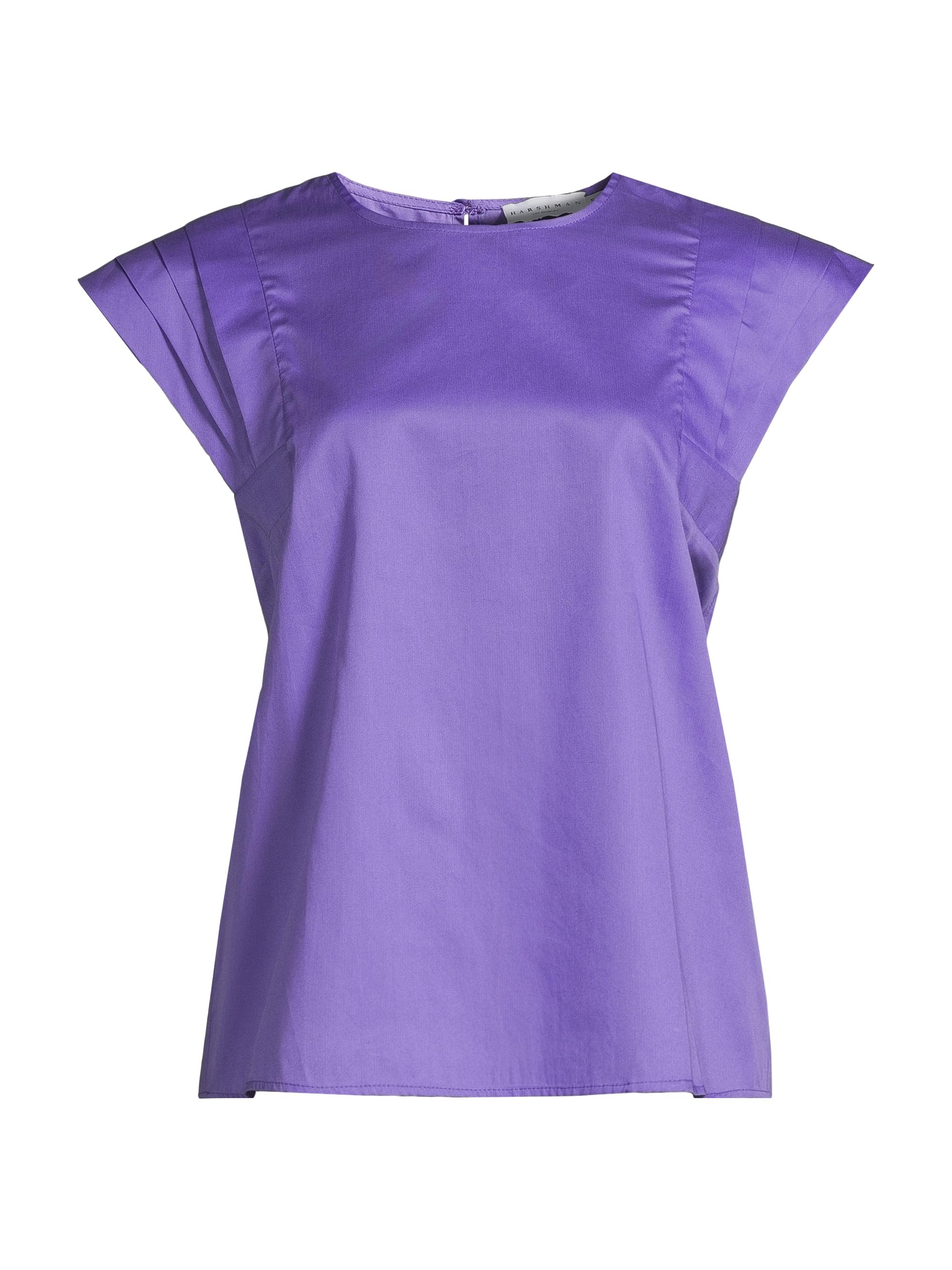 Harshman Women's Arlene Cotton Short-Sleeve Blouse - Purple