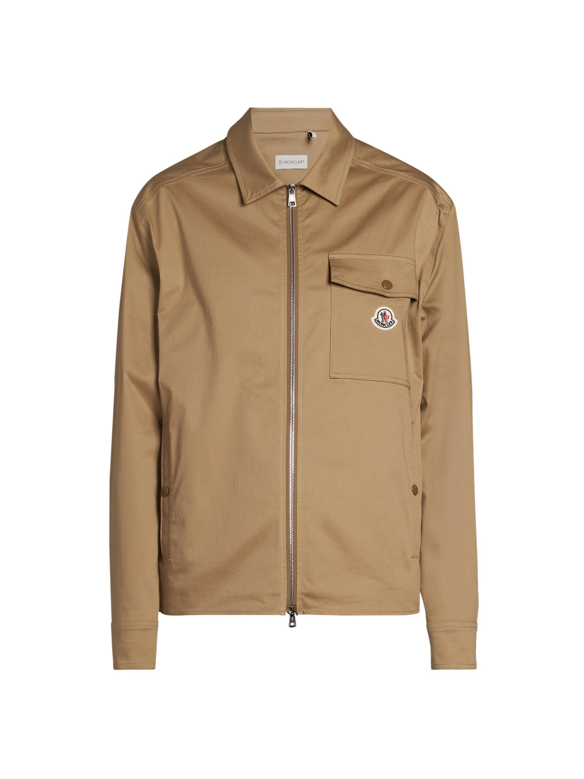 Moncler Men's Stretch Cotton Shirt Jacket - Caramel