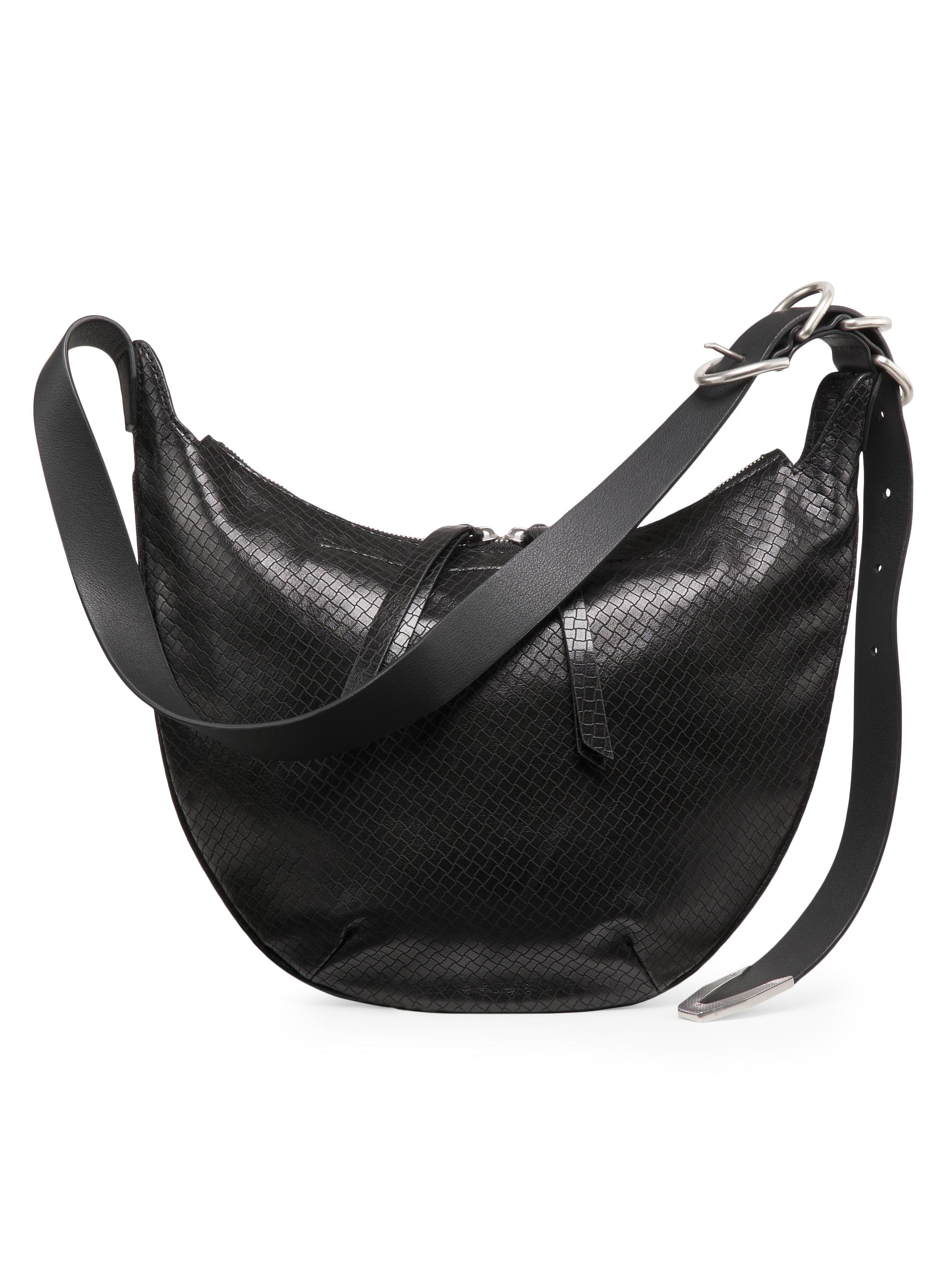 rag & bone Women's Mini Spire Leather Hobo Bag - Black