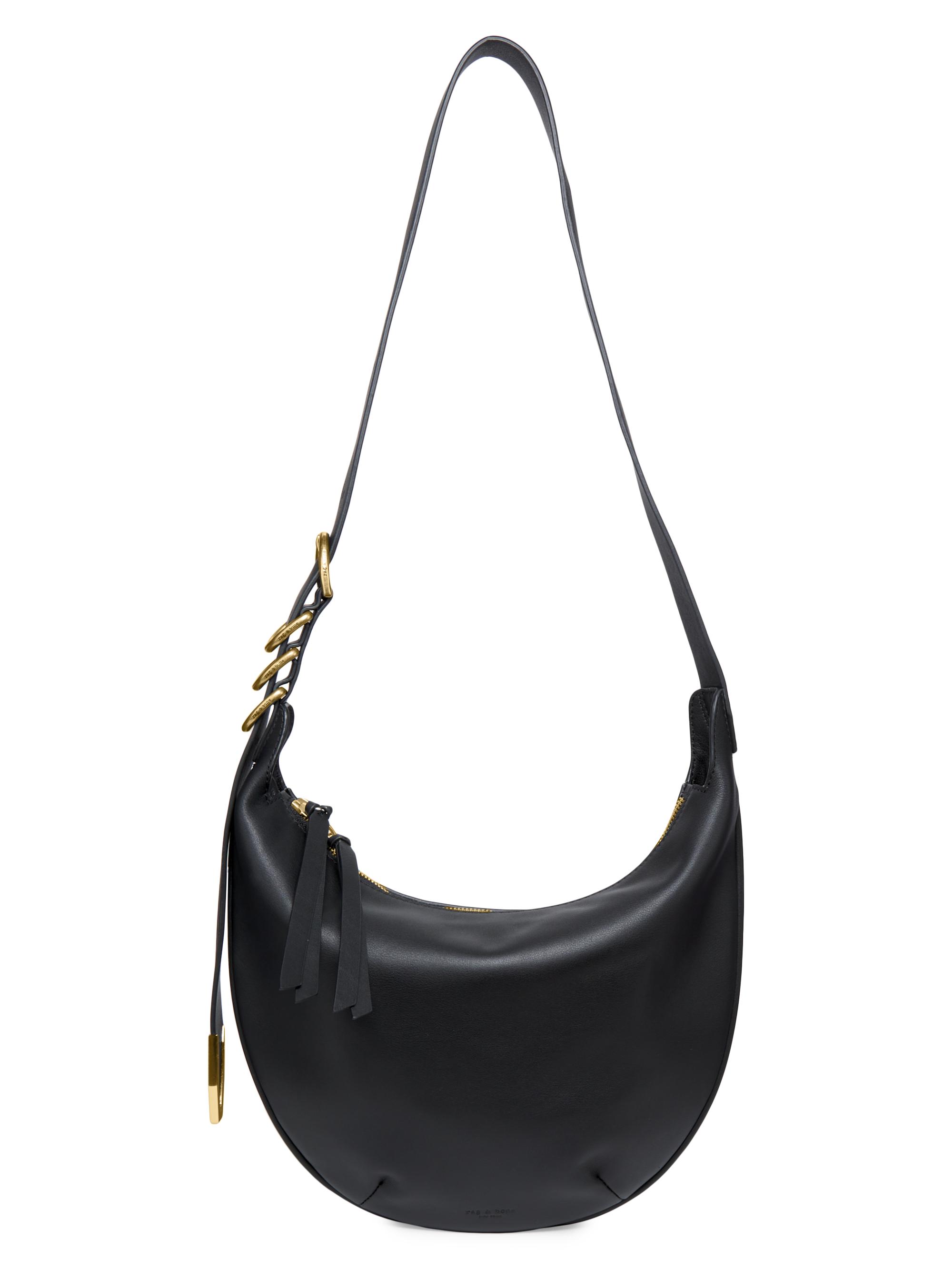 rag & bone Women's Mini Spire Leather Hobo Bag - Black