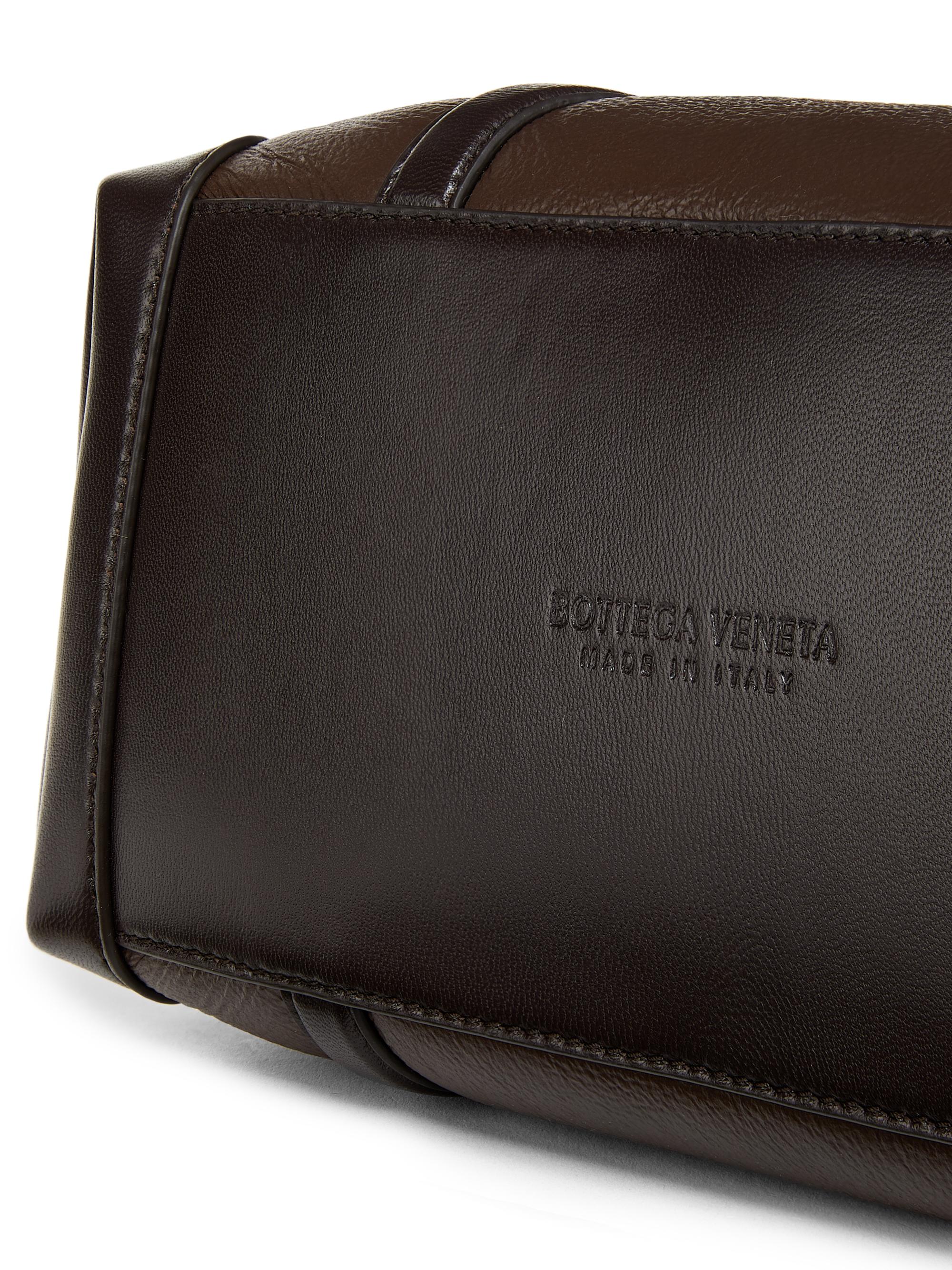 Bottega Veneta Andiamo Small Leather-Shearling Top-Handle Bag