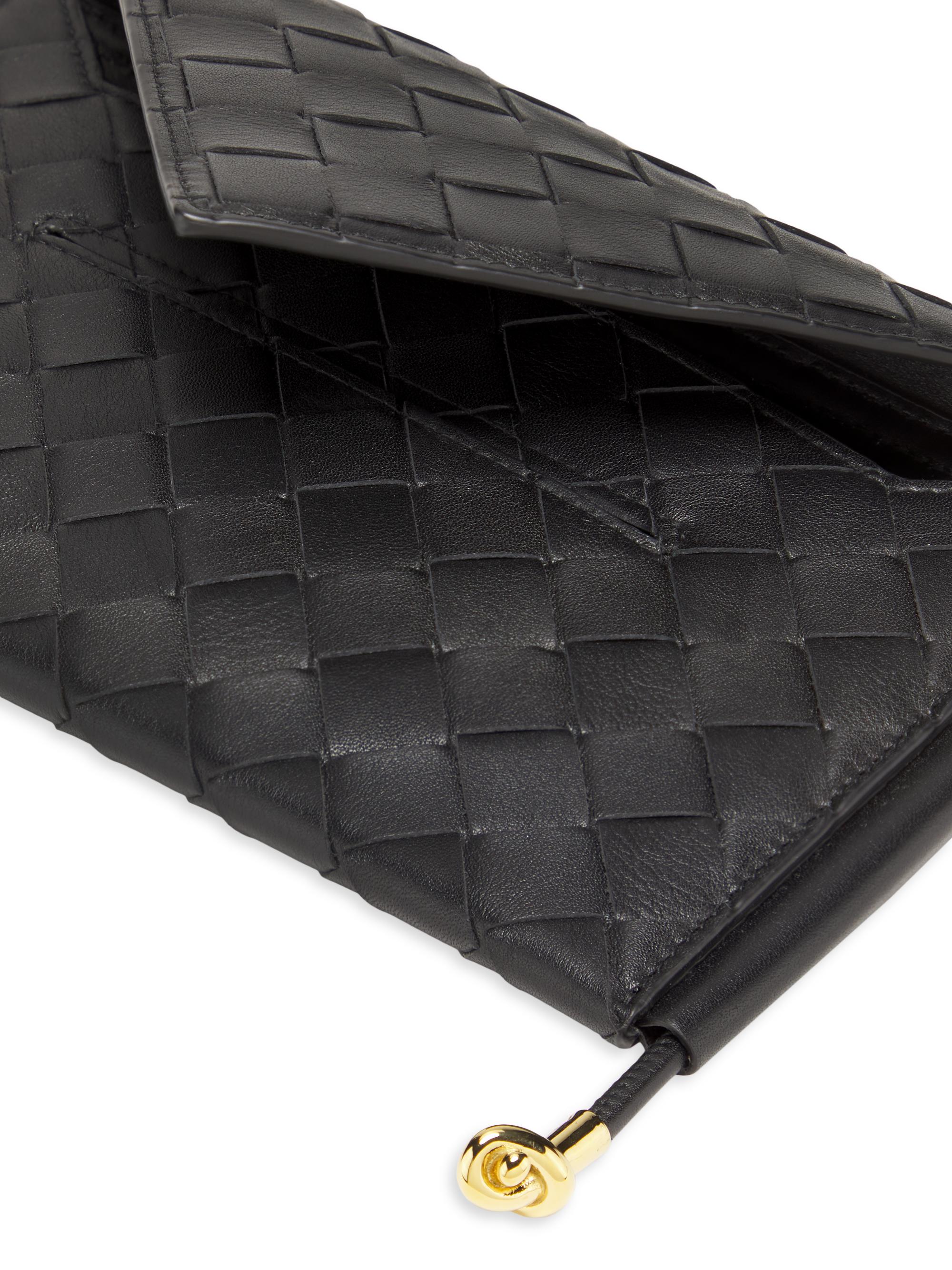 Bottega Veneta Intrecciato Leather Envelope Wallet-On-Chain Bag