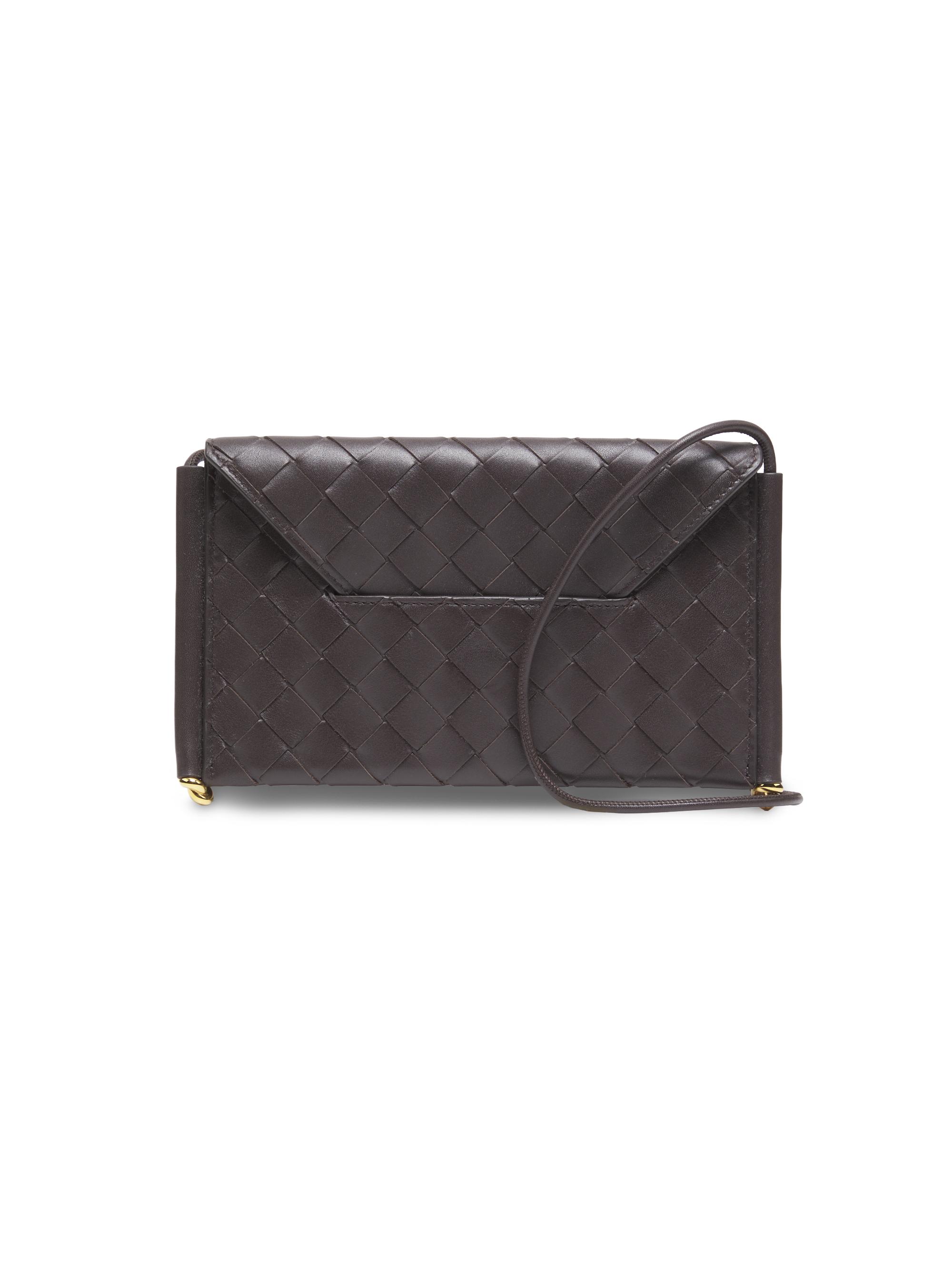 Bottega Veneta Women's Intrecciato Leather Envelope Wallet-On-Chain Bag - Fondant Brass