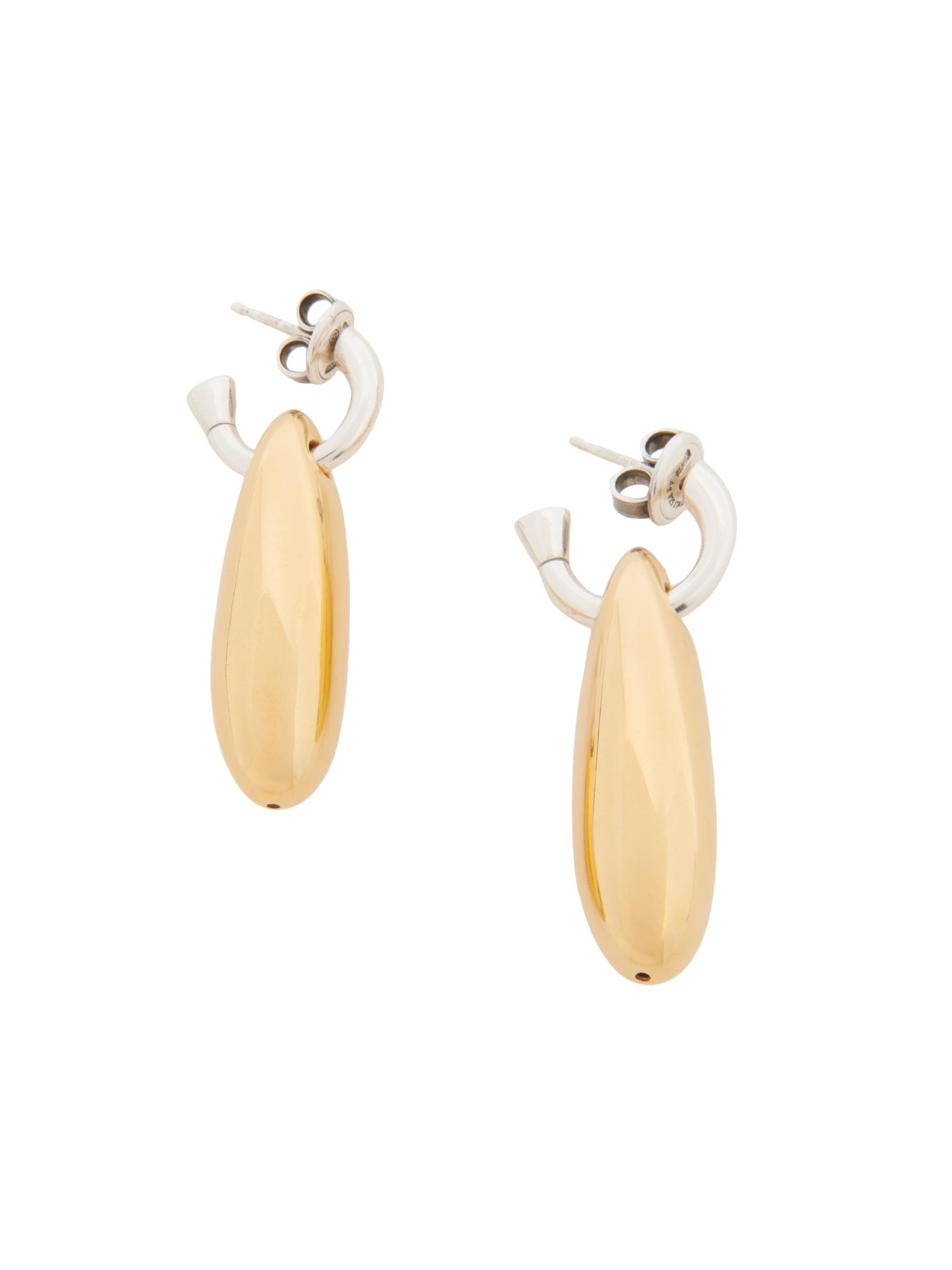 Bottega Veneta Women's 18K Gold-Plated & Silver Drop Earrings - Silver Yellow Gold