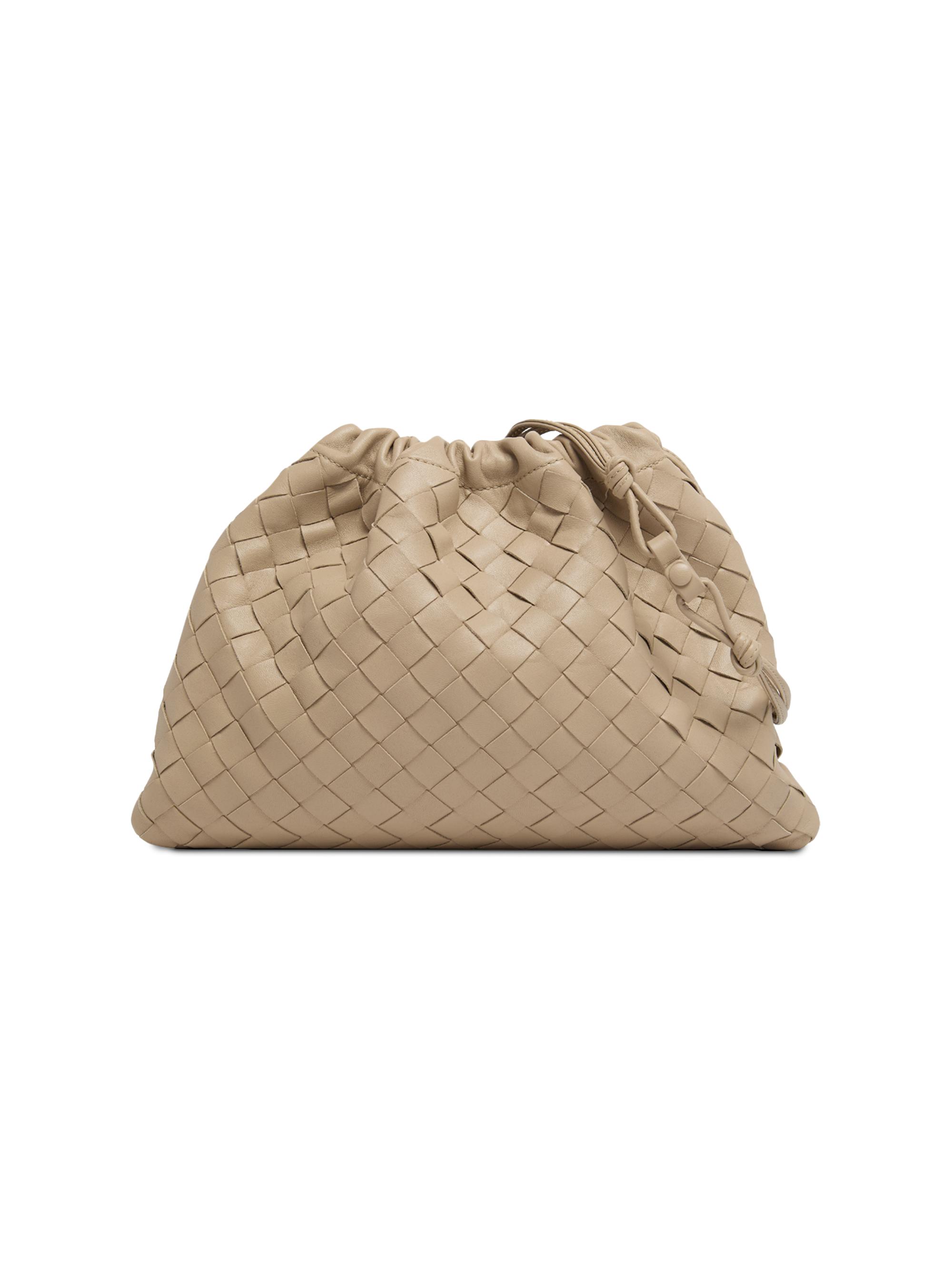 Bottega Veneta Women's Intrecciato Leather Pouch - Ecru Gold