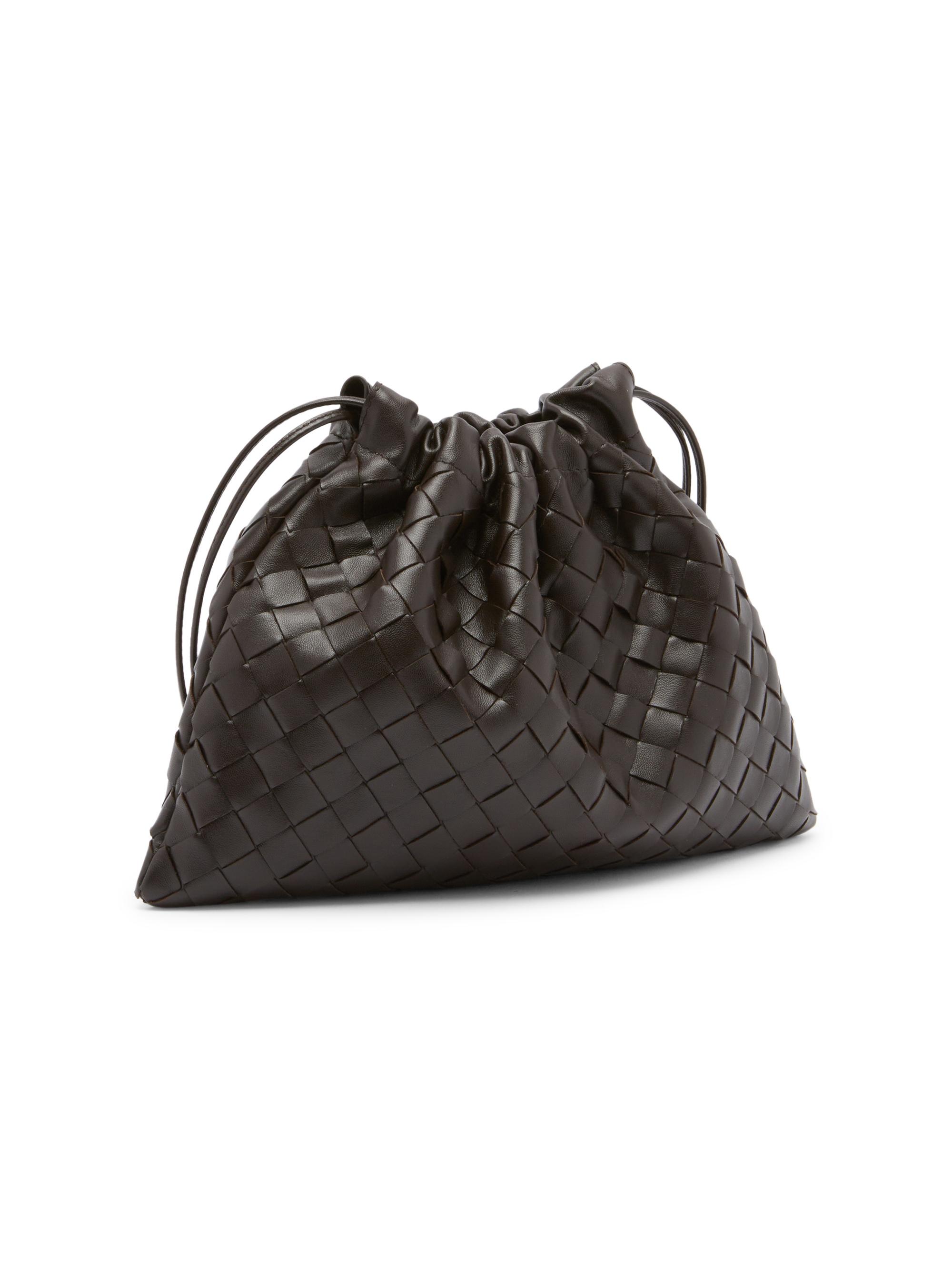 バッグ Bottega Veneta Intrecciato Handbag Bottega Veneta - Black Medium Turn Intrecciato Pouch Bag