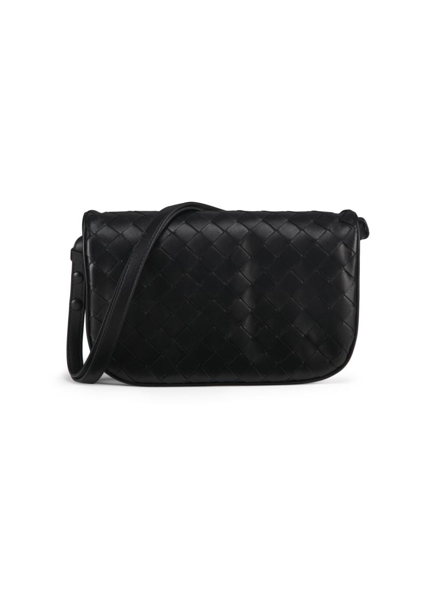 Bottega Veneta Puff Pouch On Strap Intrecciato Leather Bag