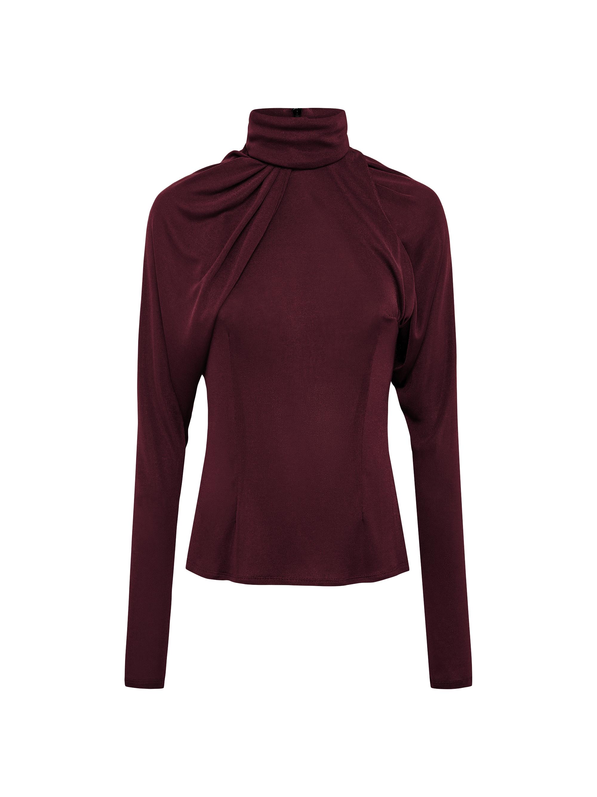 16Arlington Women's Alira Jersey Open-Back Top - Borgogna