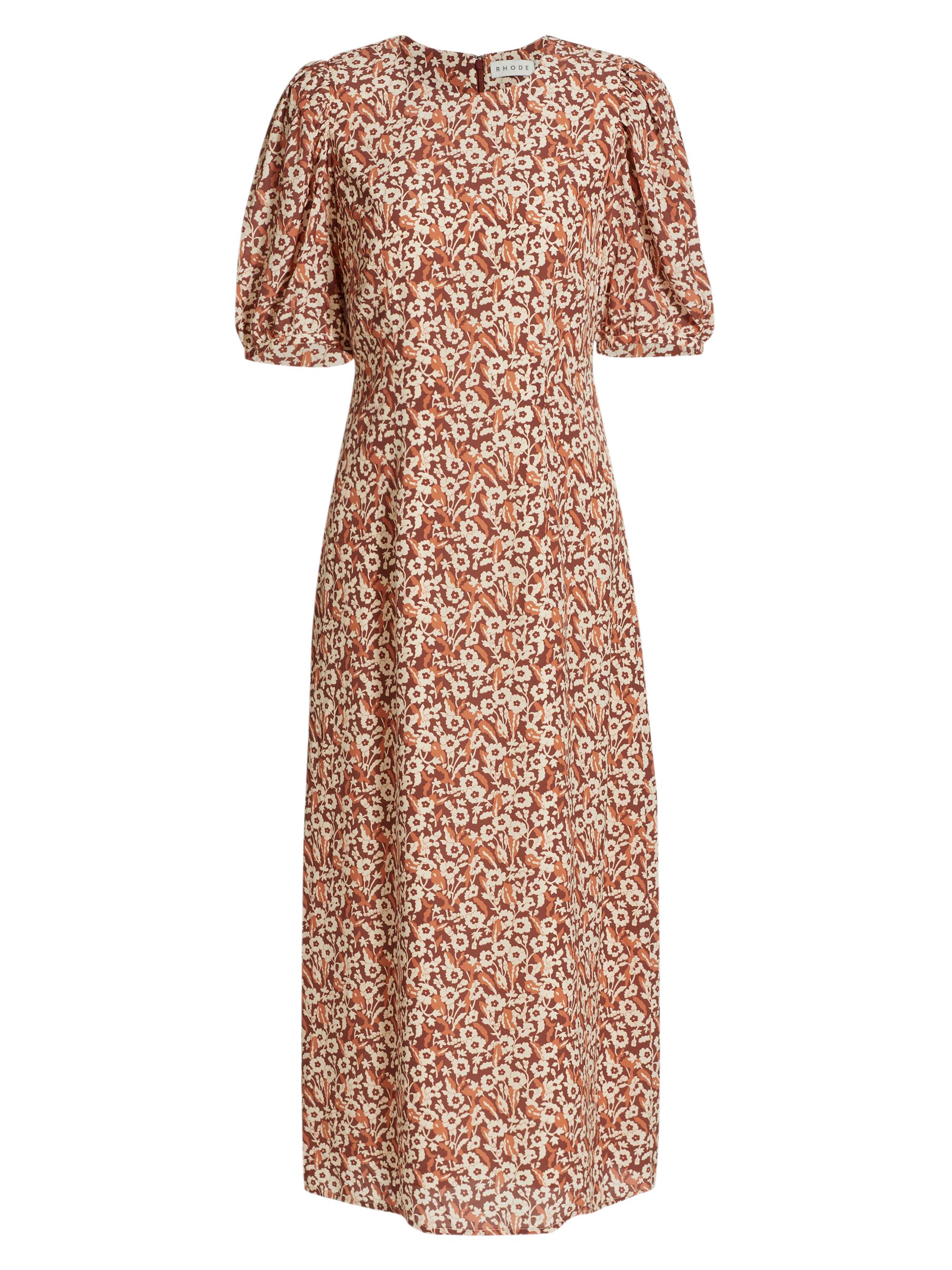 Rhode Women's Wanda Floral Short-Sleeve Midi-Dress - Sienna Bloom
