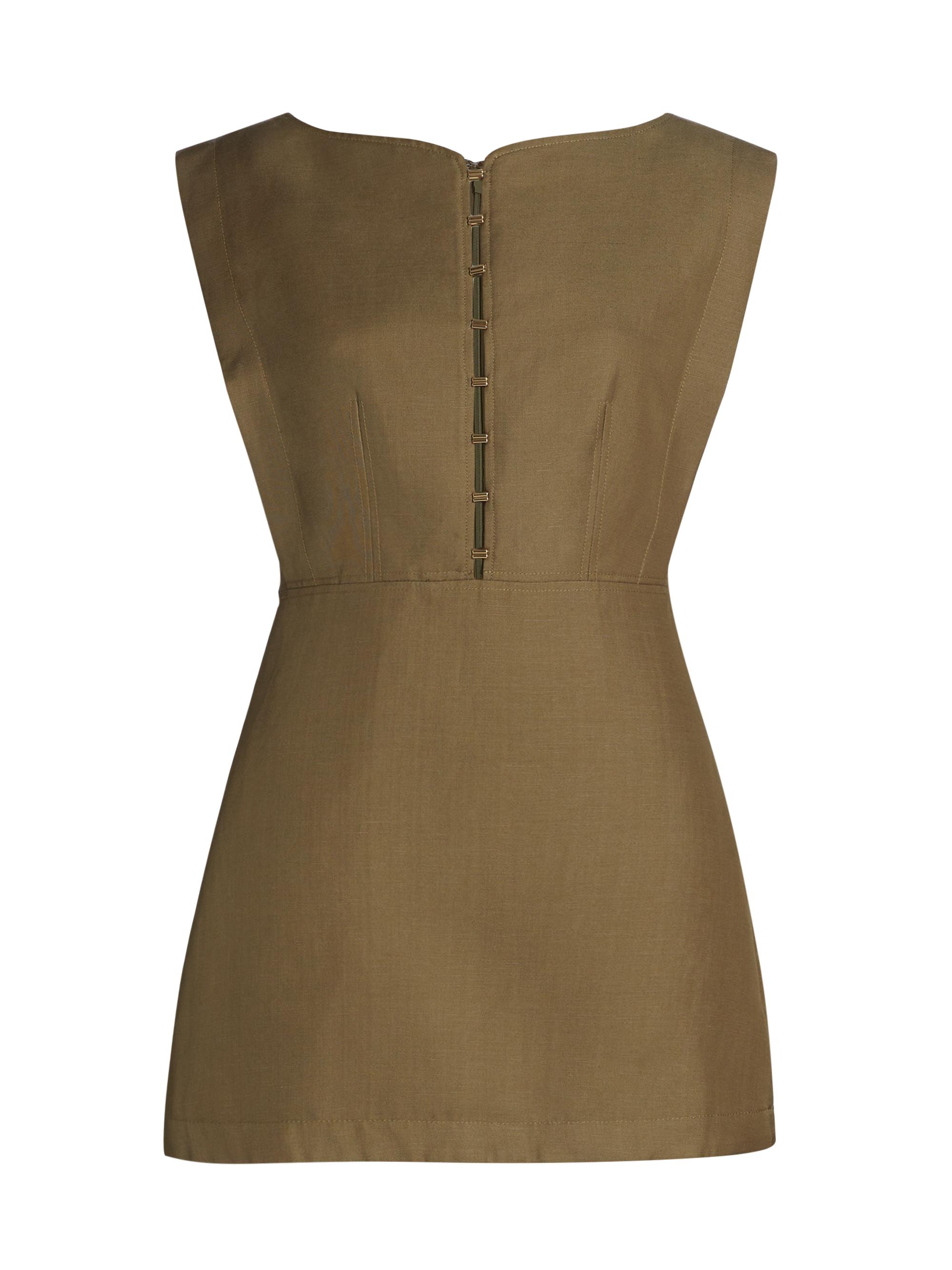 Acler Women's Grindale Cut Out Sleeveless Minidress - Storm Green