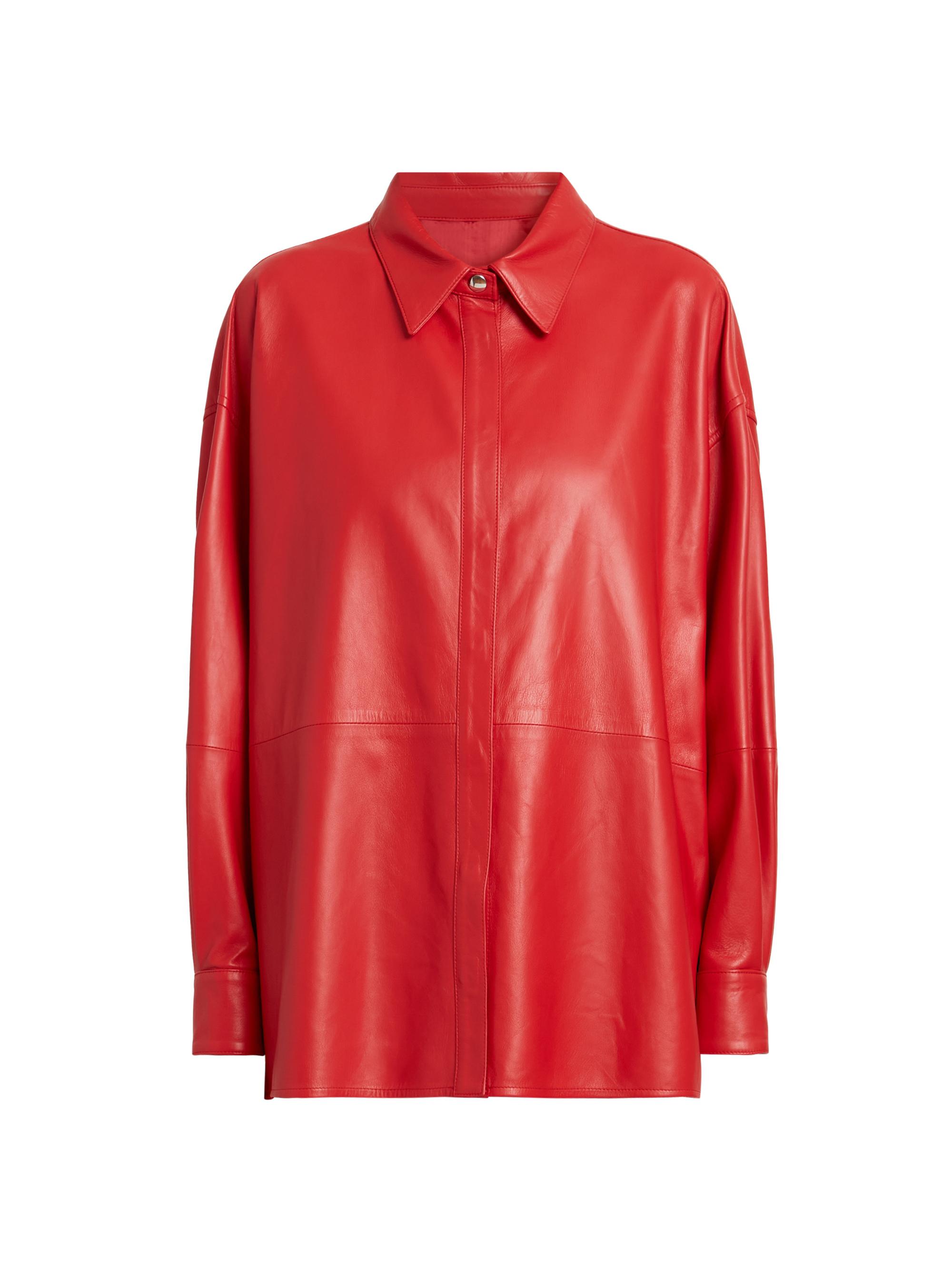 Armarium Women's Leo Leather Shirt - Red