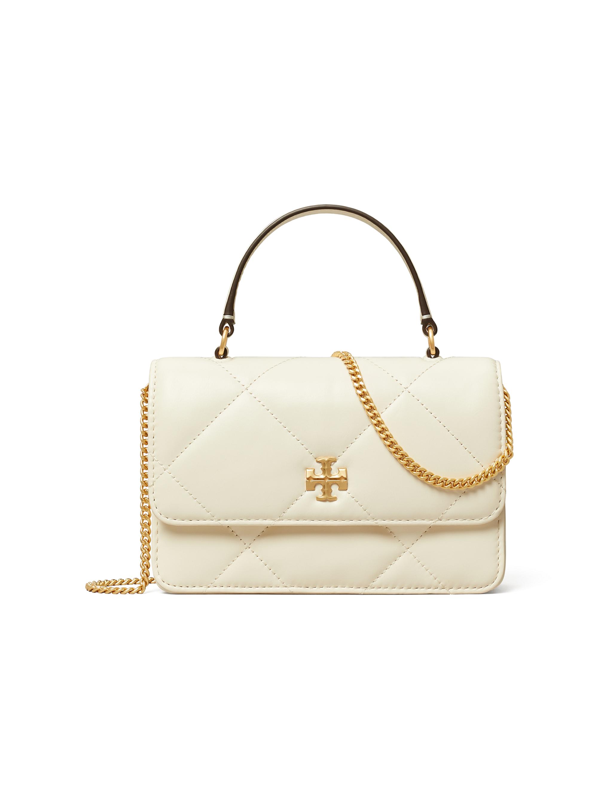 Tory Burch Women's Kira Diamond Leather Top Handle Wallet - Warm White