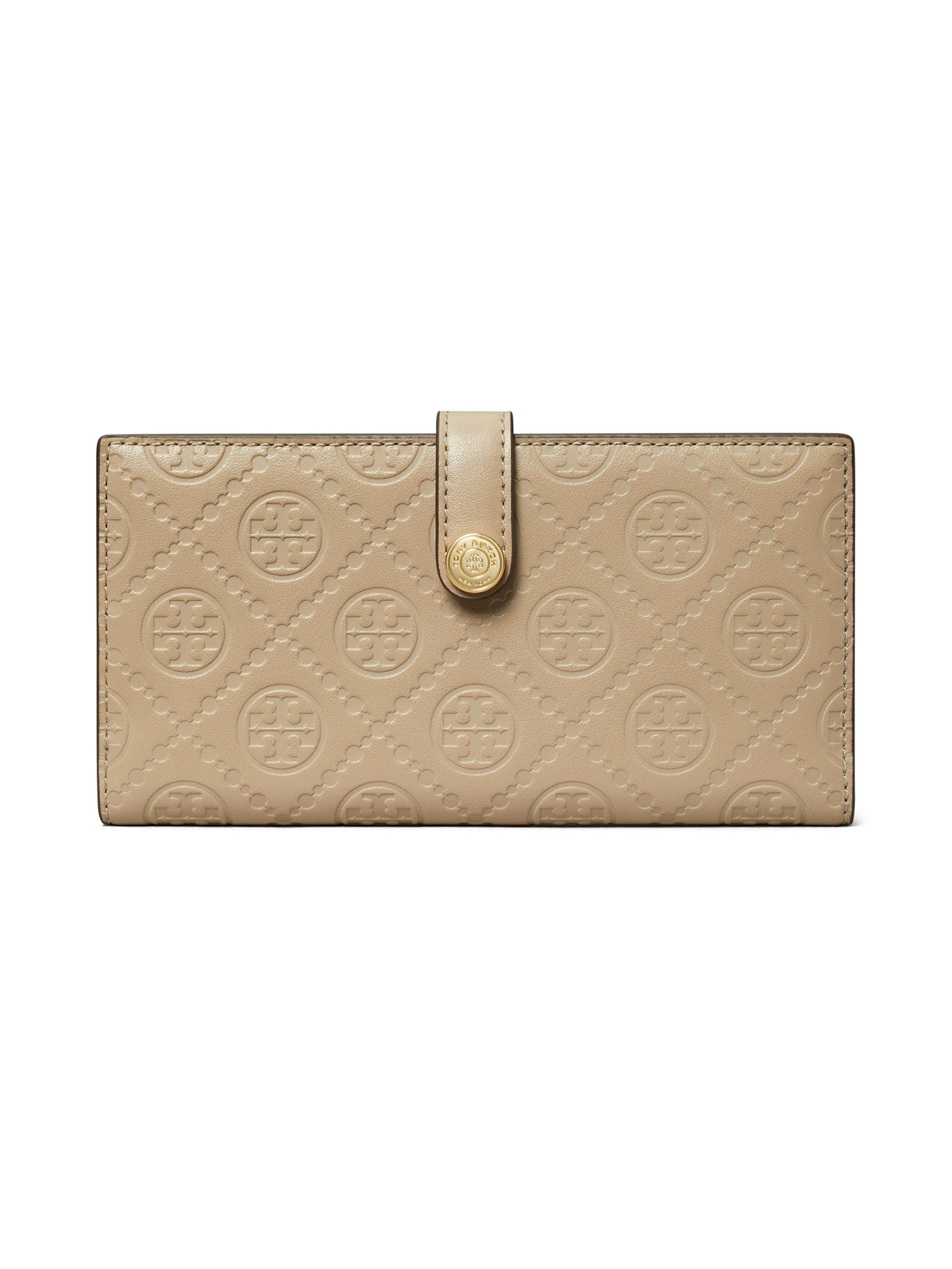 Tory Burch Women's T Monogram Leather Slim Wallet - Fresh Clay