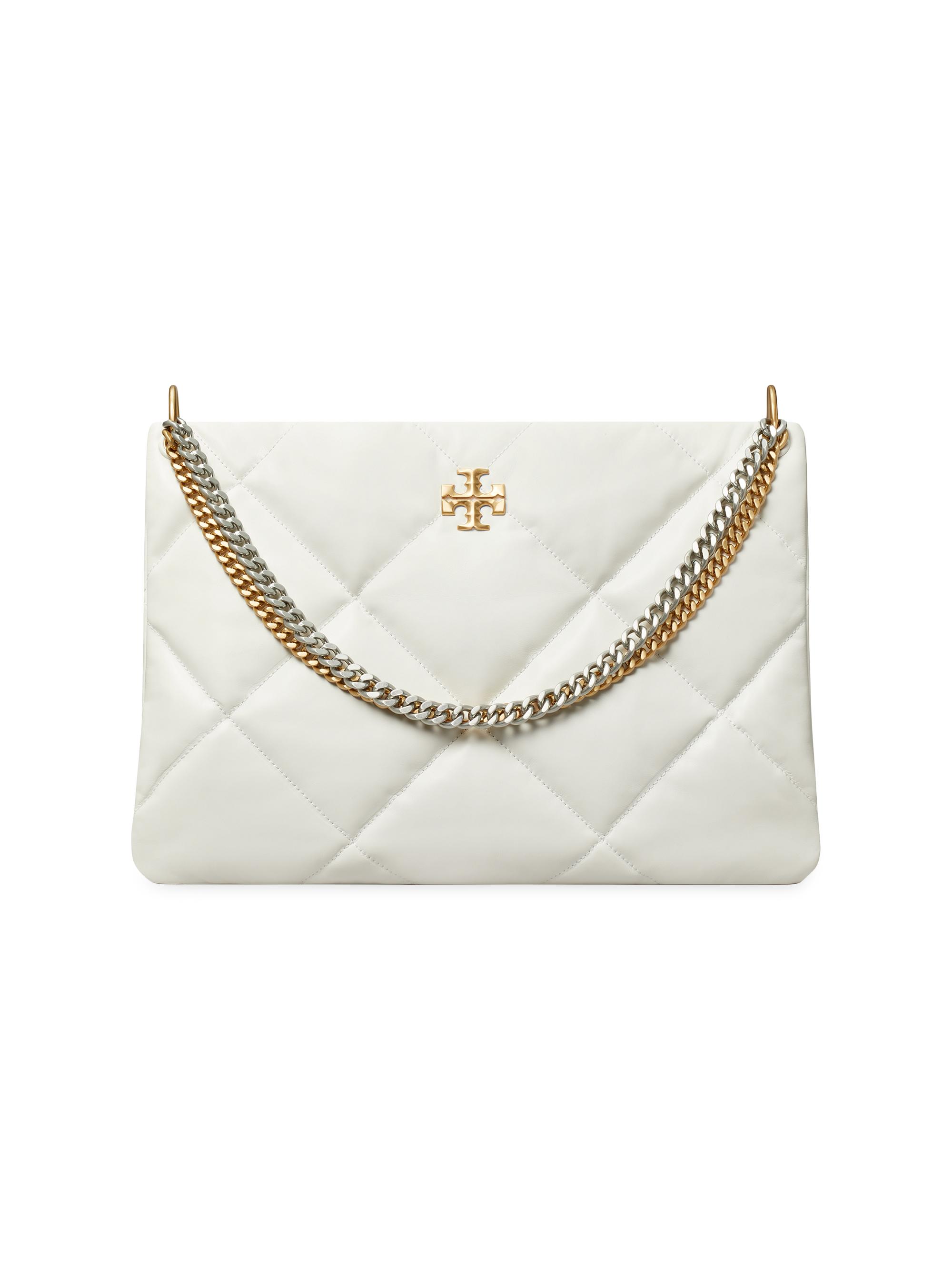Tory Burch Women's  Kira Diamond Leather Hobo Bag - Blanc