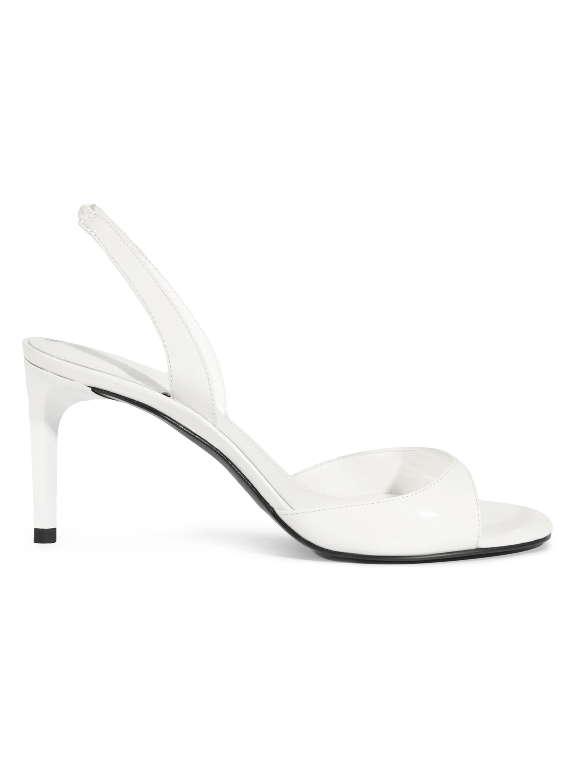 Schutz Women's Scarlett Sling Leather Slingback Sandals - White