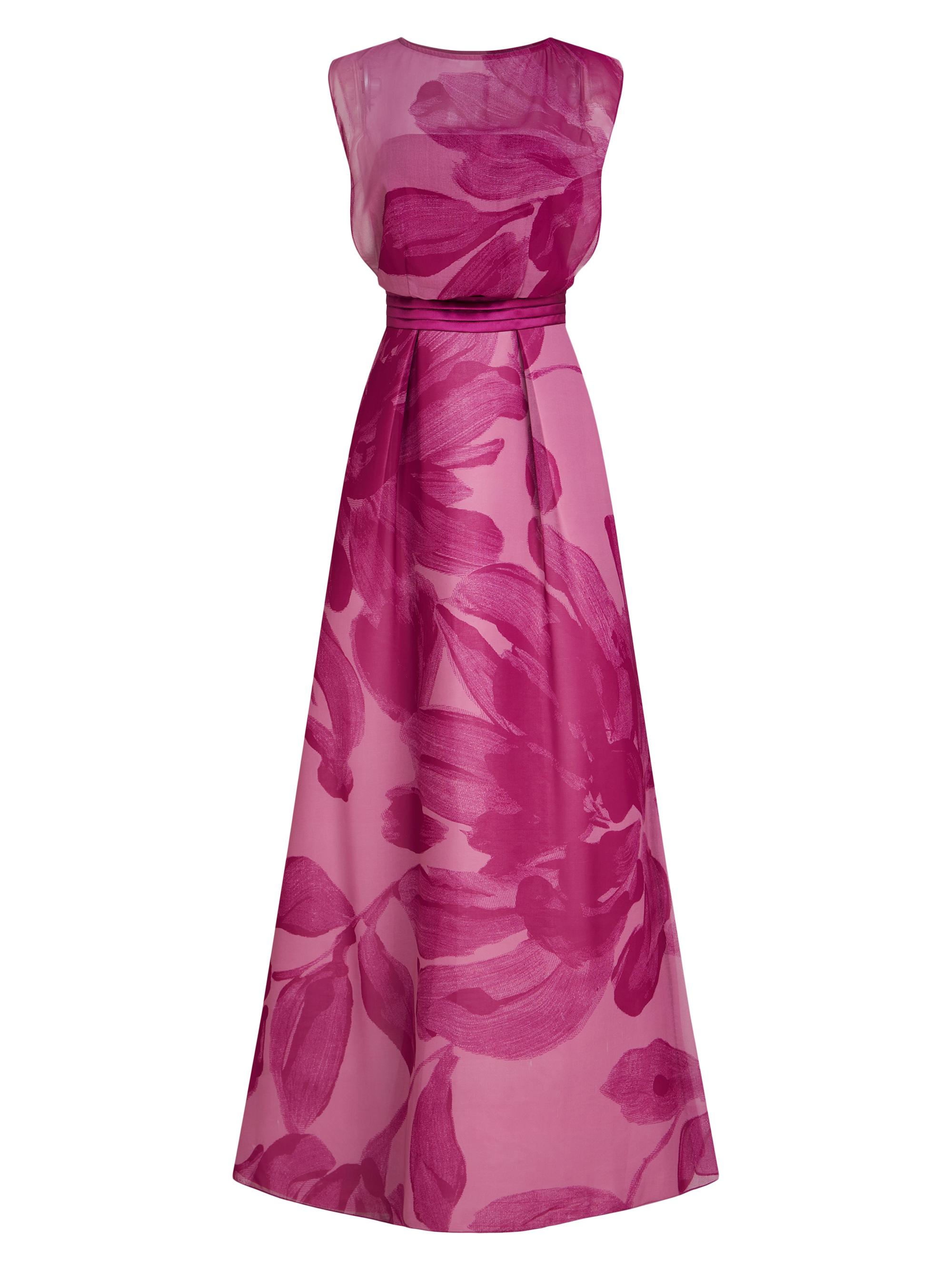 Kay Unger Women's Tess Floral Chiffon Sleeveless Gown - Dark Purple