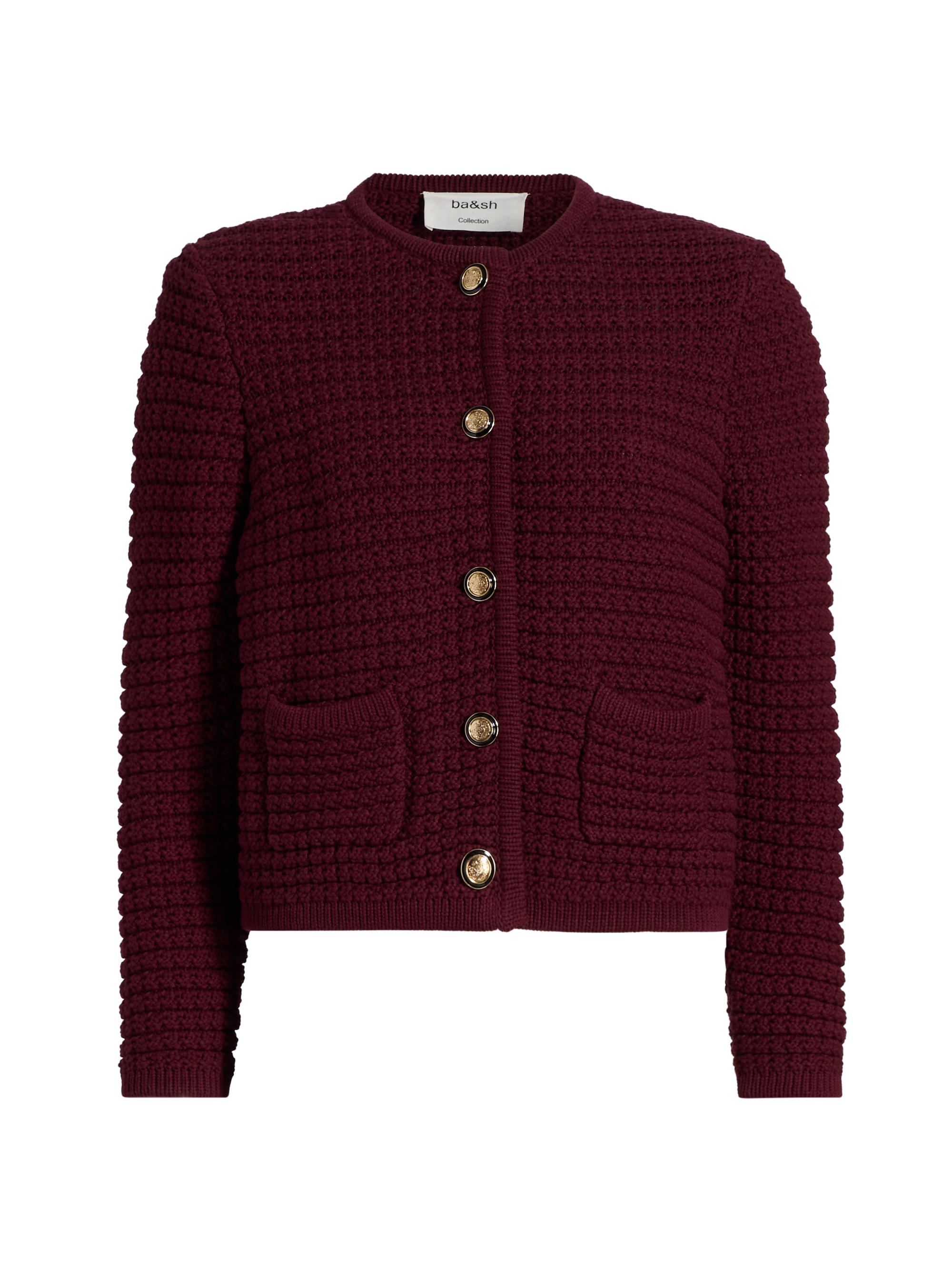 ba & sh Women's Gaspard Cotton-Blend Knit Cardigan - Bordeaux