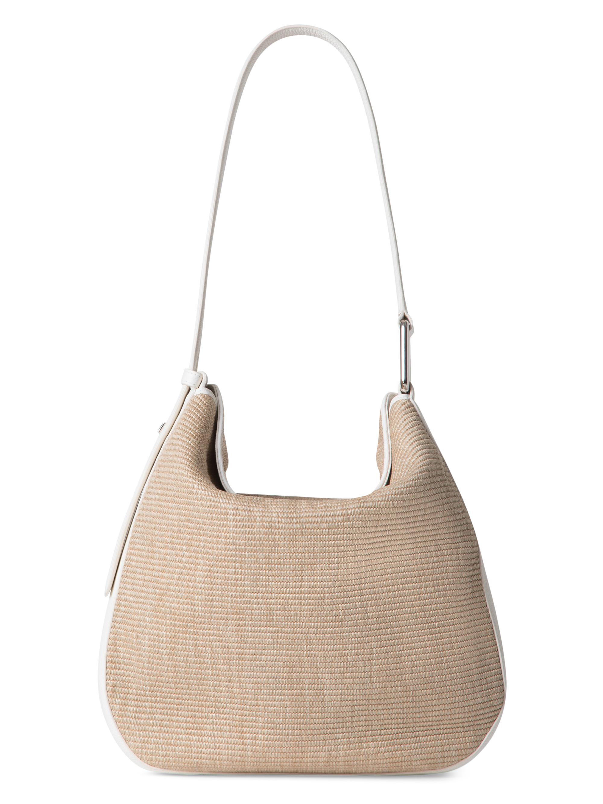 Akris Women's  Anna Leather-Trimmed Hobo Bag - Nature White