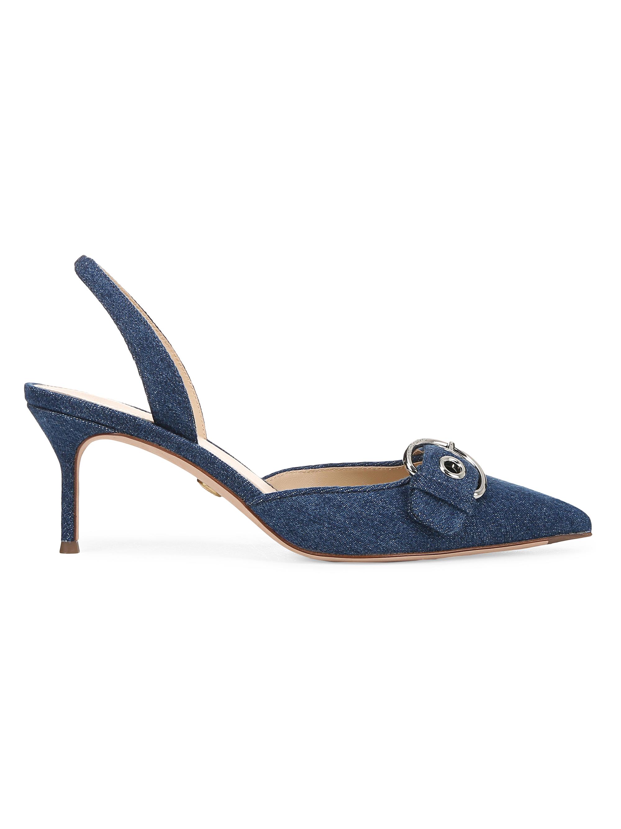 Veronica Beard Women's Roxy Denim Slingback Pumps - Mountain Blue