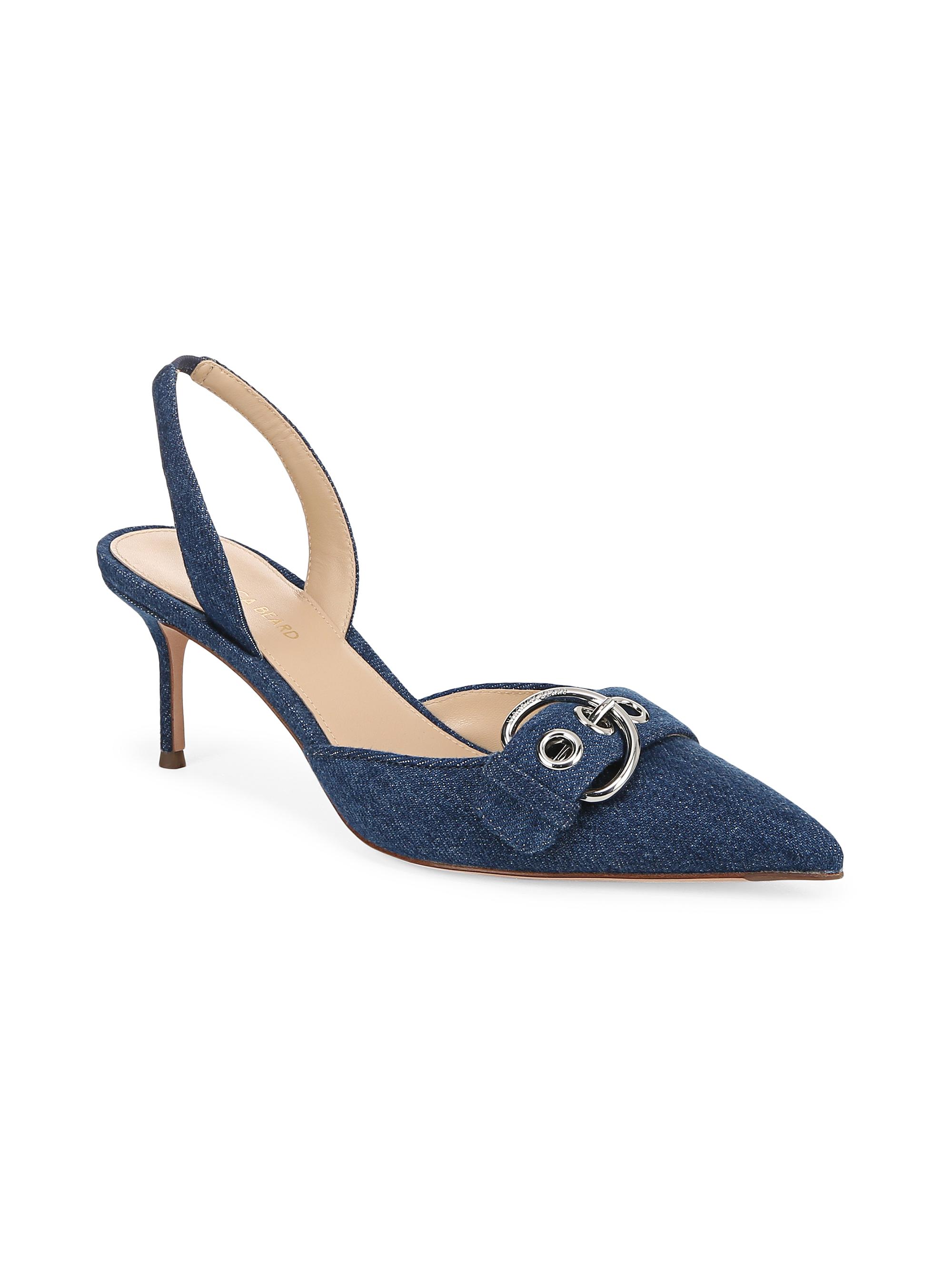 Veronica Beard Roxy Denim Slingback Pumps | Saks Fifth Avenue