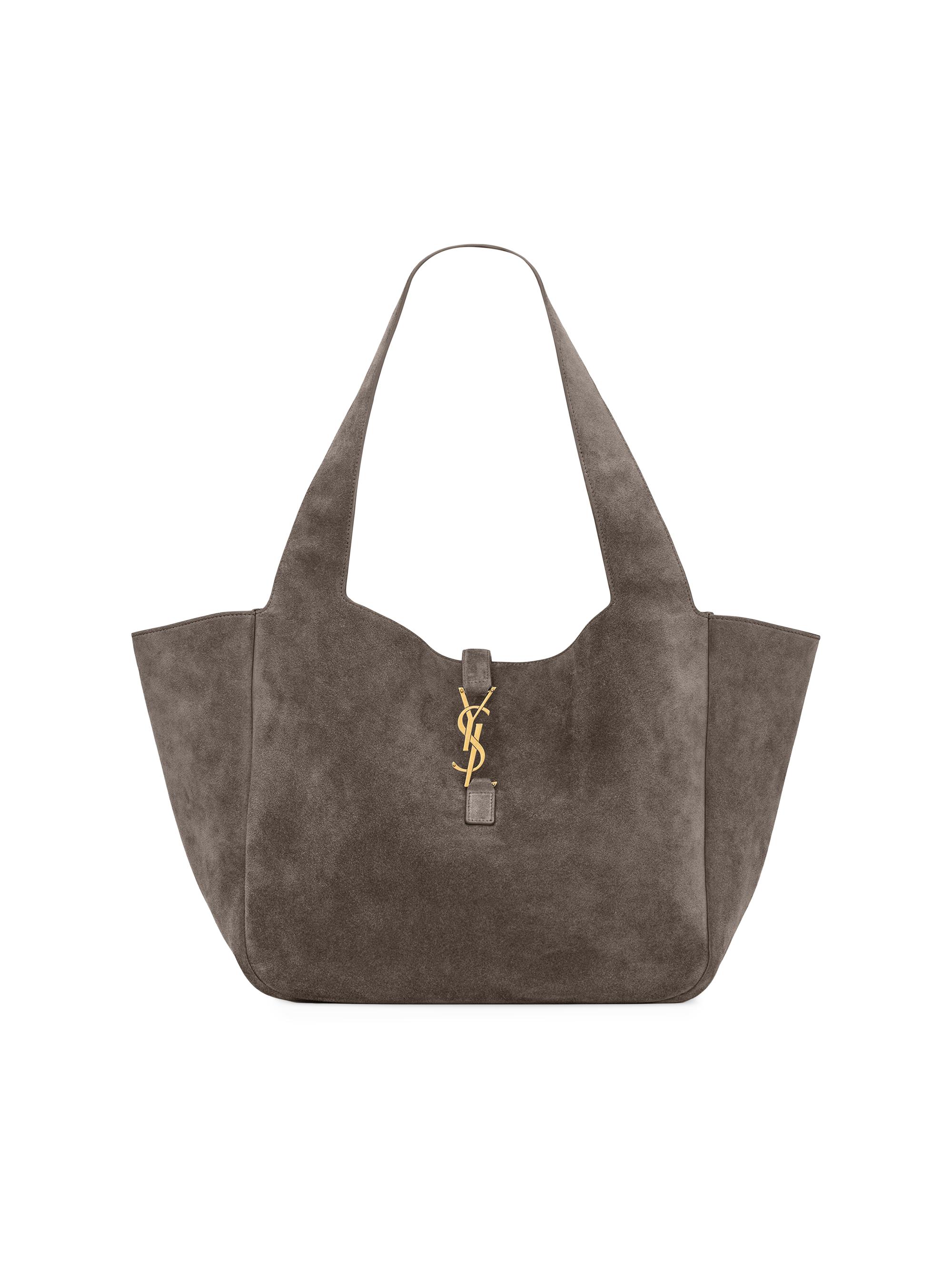 Saint Laurent Women's Le Bea in Suede Tote Bag - Urban Grey