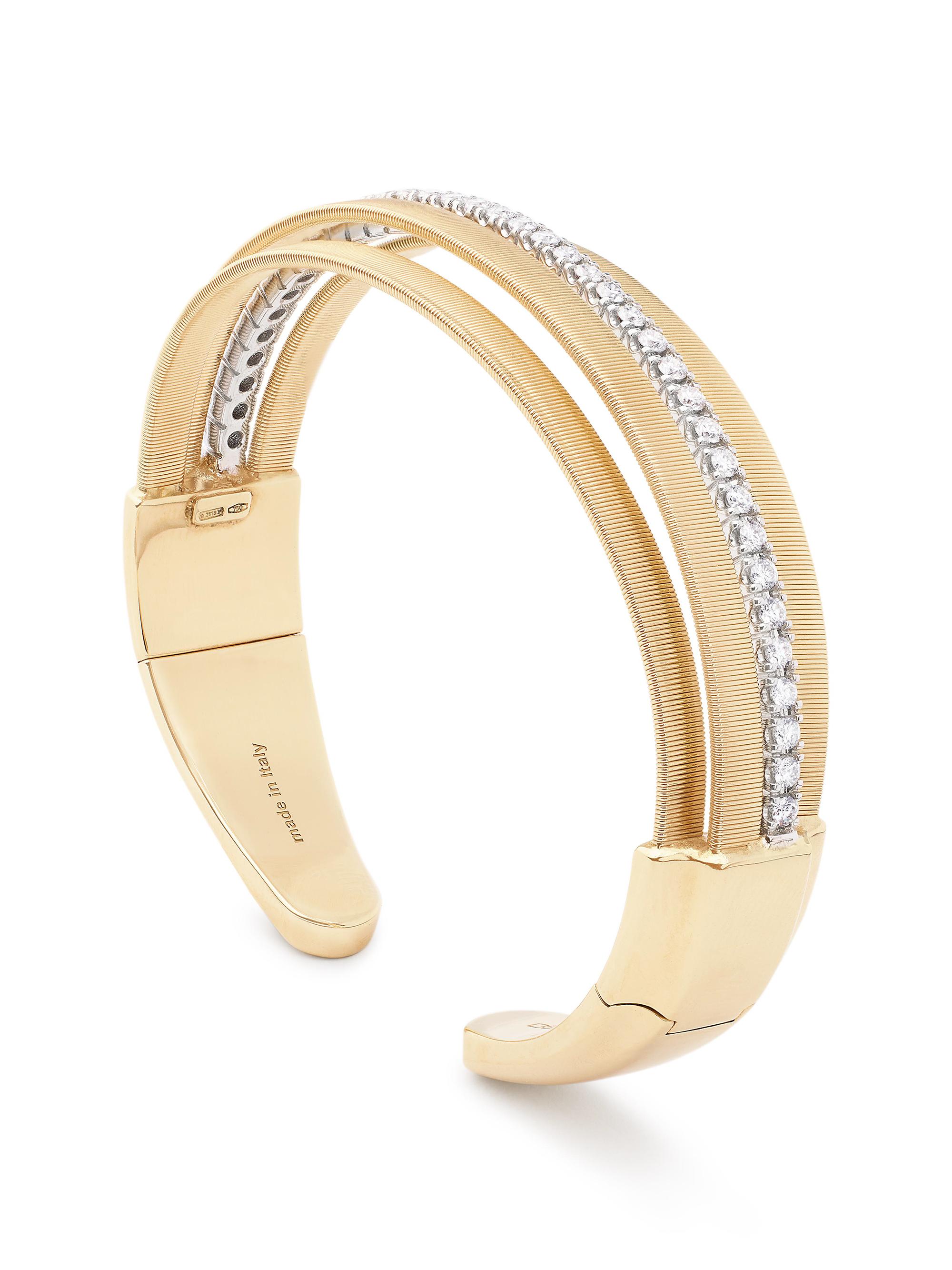 Marco Bicego Women's Masai Two-Tone 18K Gold & 0.99 TCW Diamond Multi-Strand Cuff - Yellow Gold