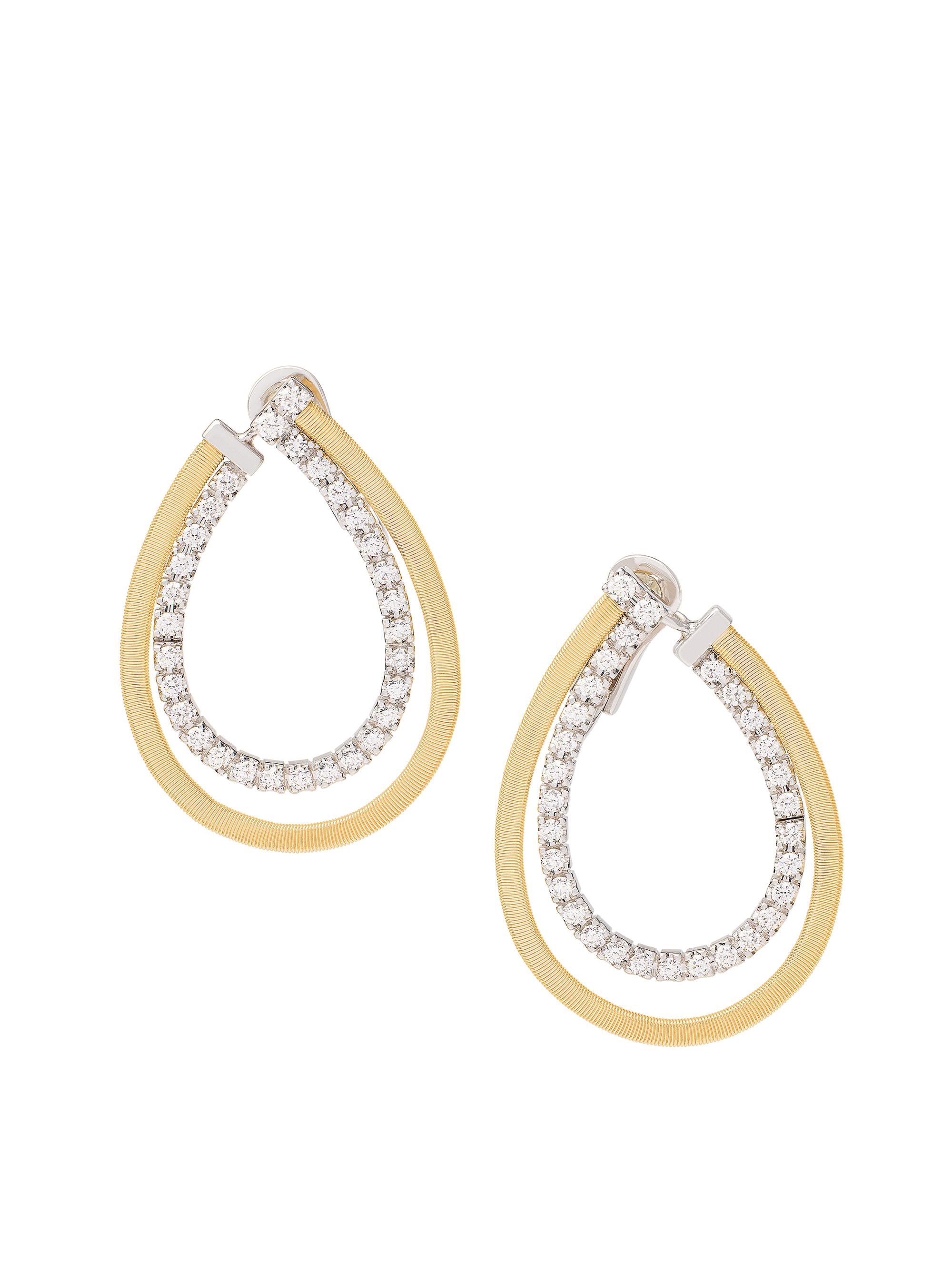 Marco Bicego Women's Masai Two-Tone 18K Gold & 1.26 TCW Diamond Teardrop Earrings - Yellow Gold