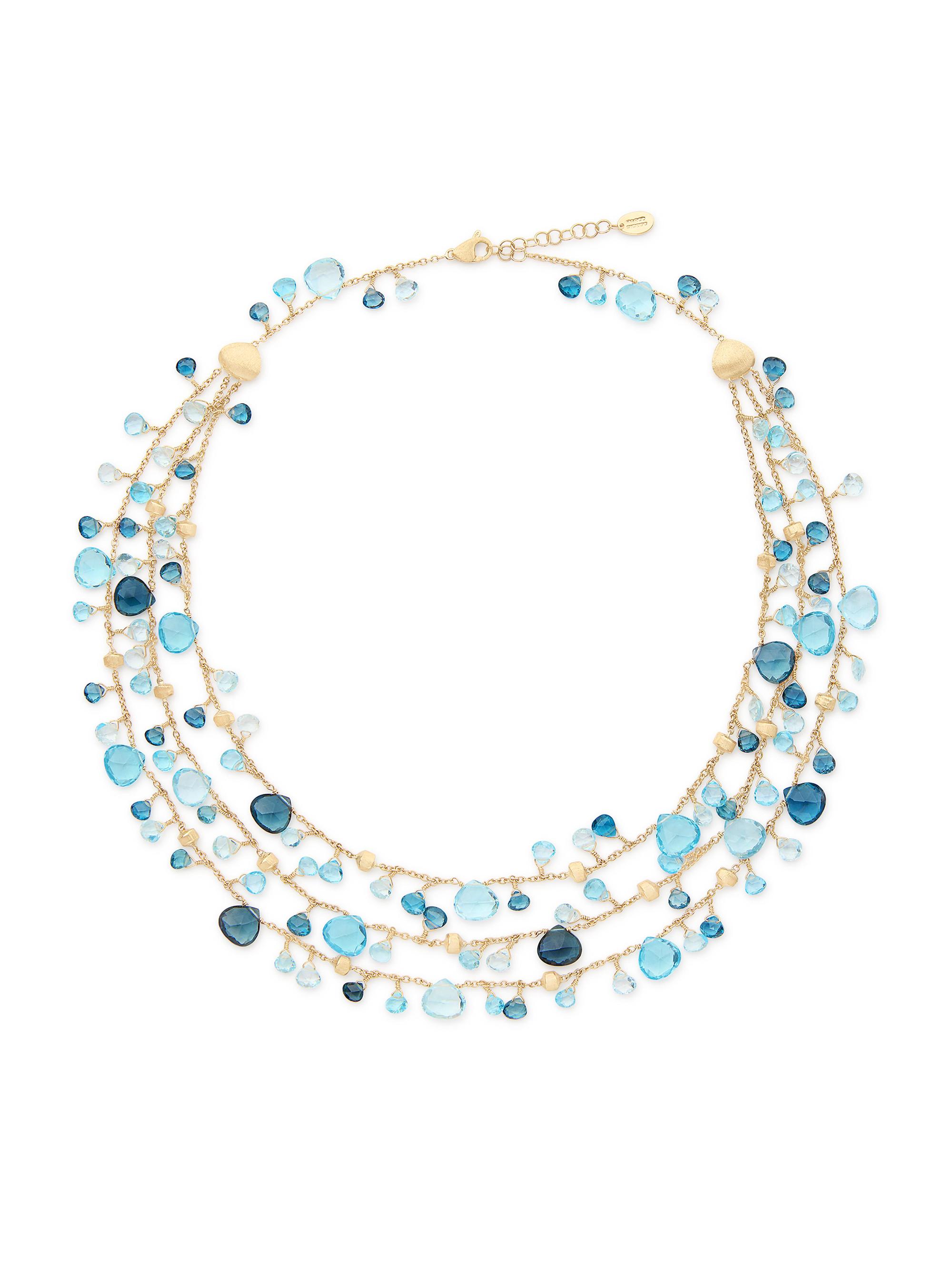 Marco Bicego Women's Paradise Topaz 18K Yellow Gold & Mixed Topaz Three-Strand Necklace - Yellow Gold
