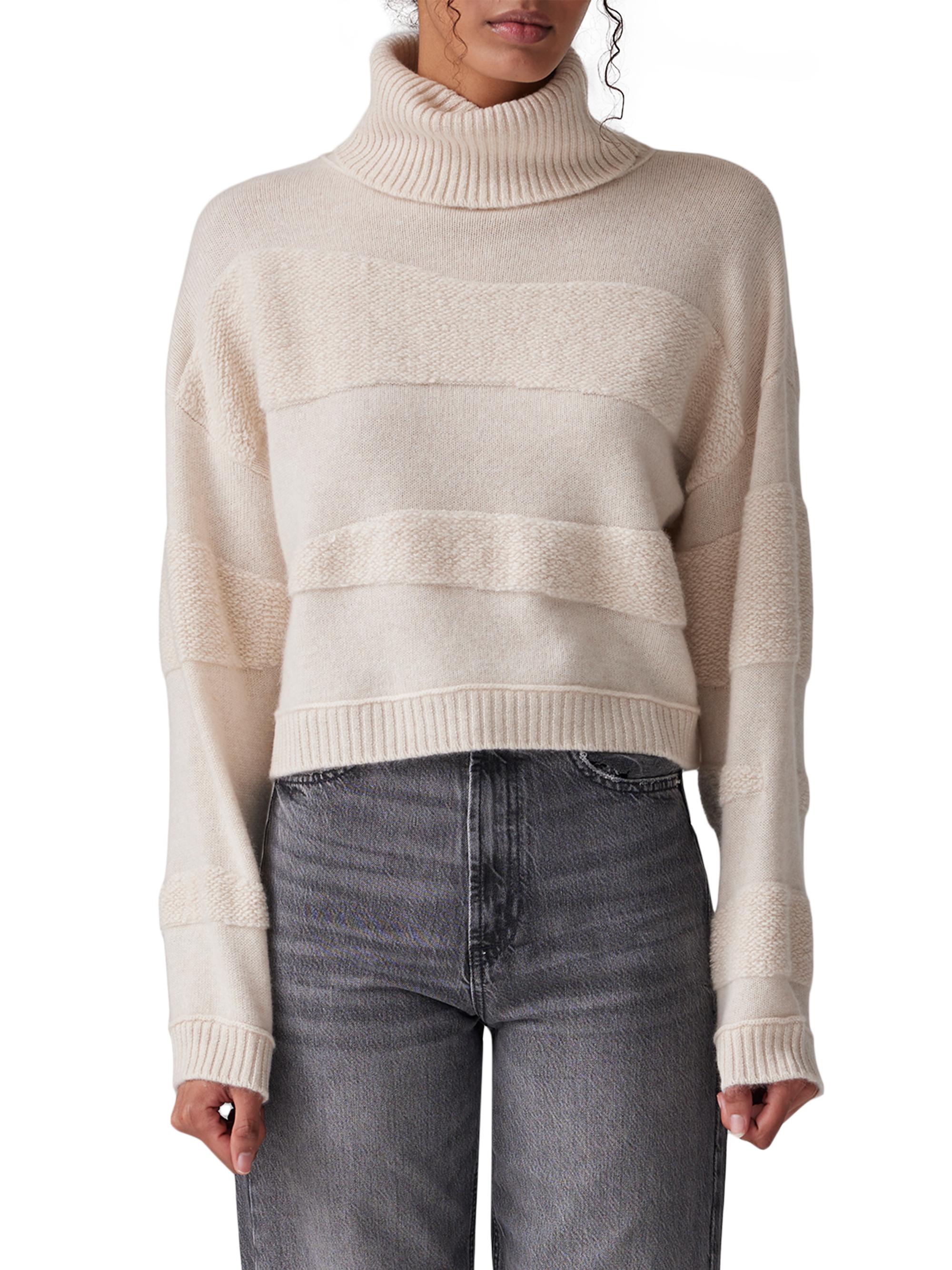 COLORUSH Women's Cashmere Turtleneck Sweater - Cotton