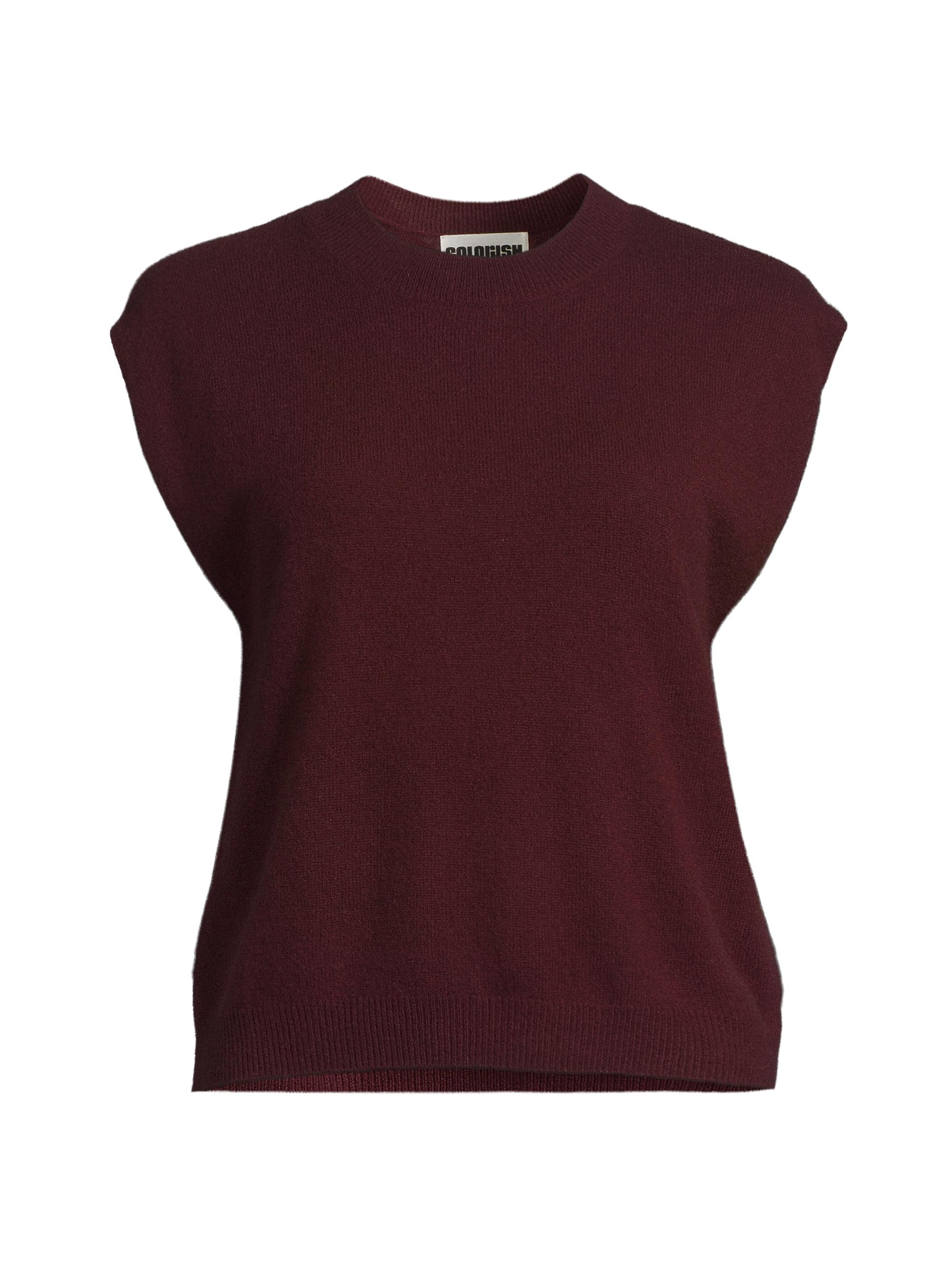 COLORUSH Women's Lucca Cashmere Top - Merlot