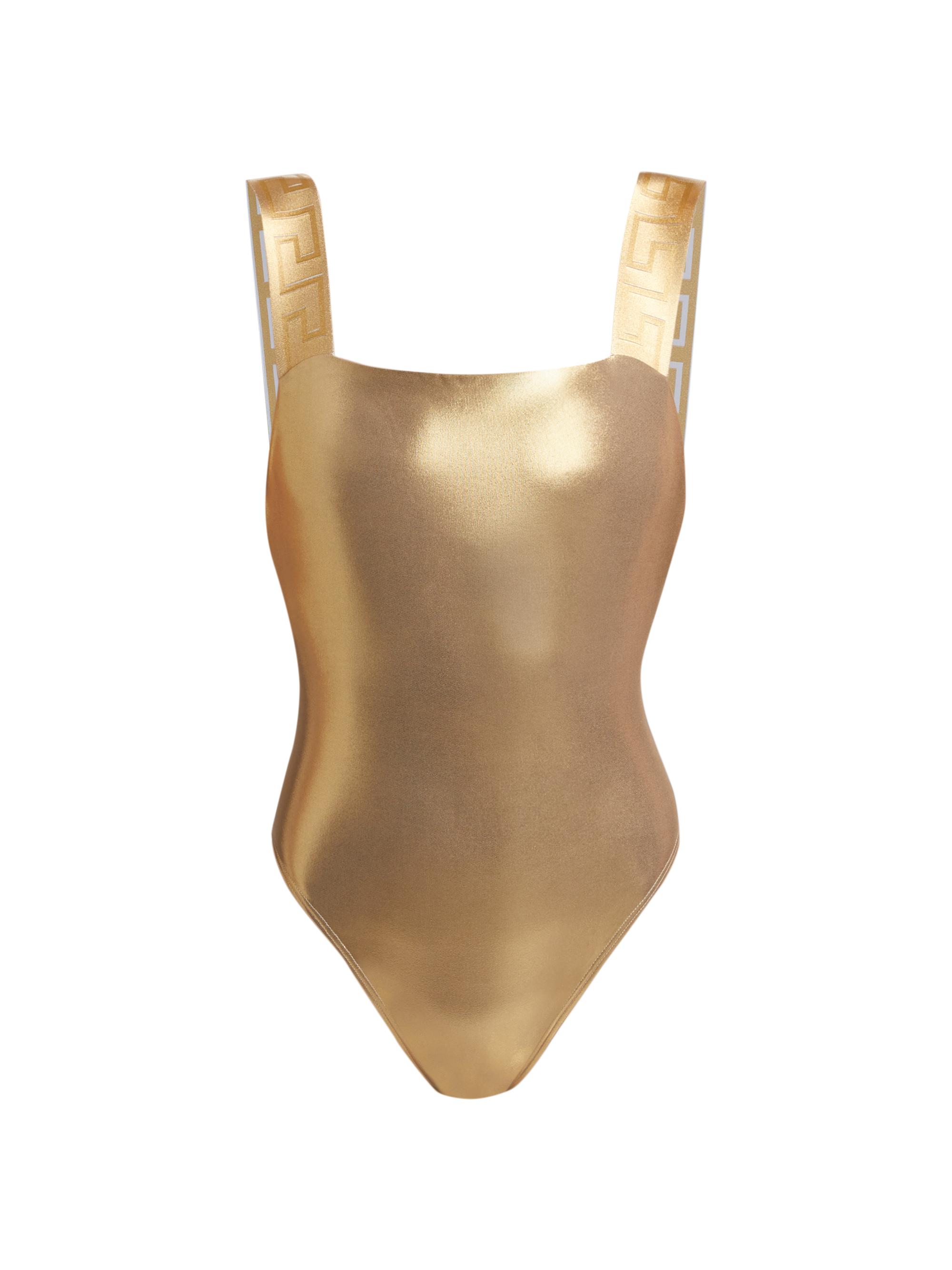 Versace Women's Laminated One-Piece Swimsuit - Oro Oro