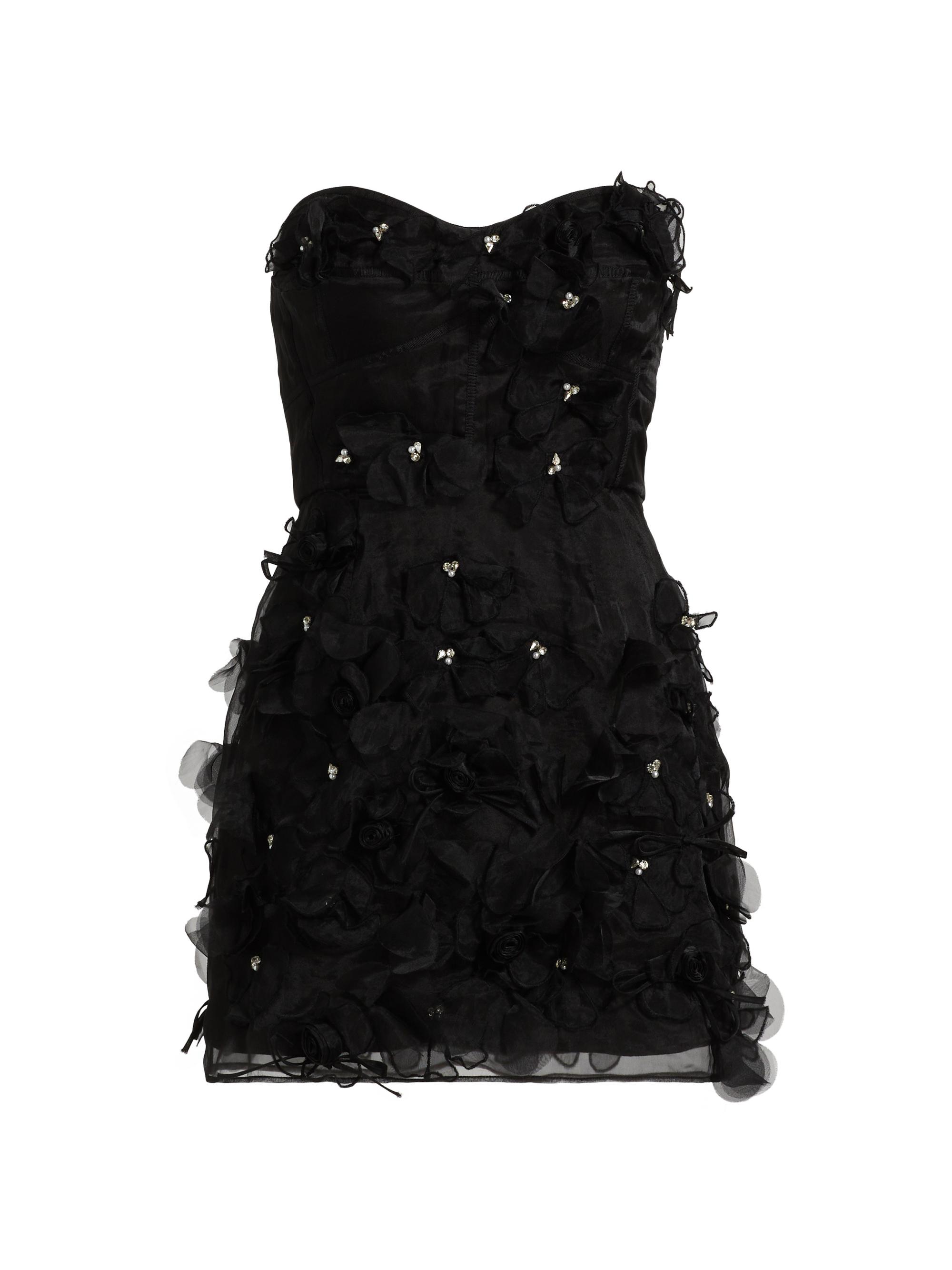 LoveShackFancy Women's Soirée Floral Sabila Dress - Black