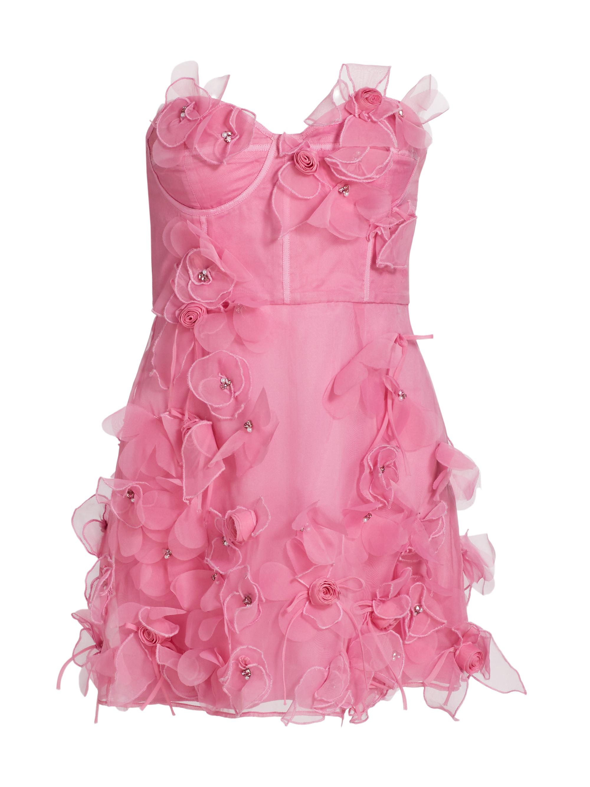 LoveShackFancy Women's Soirée Floral Sabila Dress - Pink