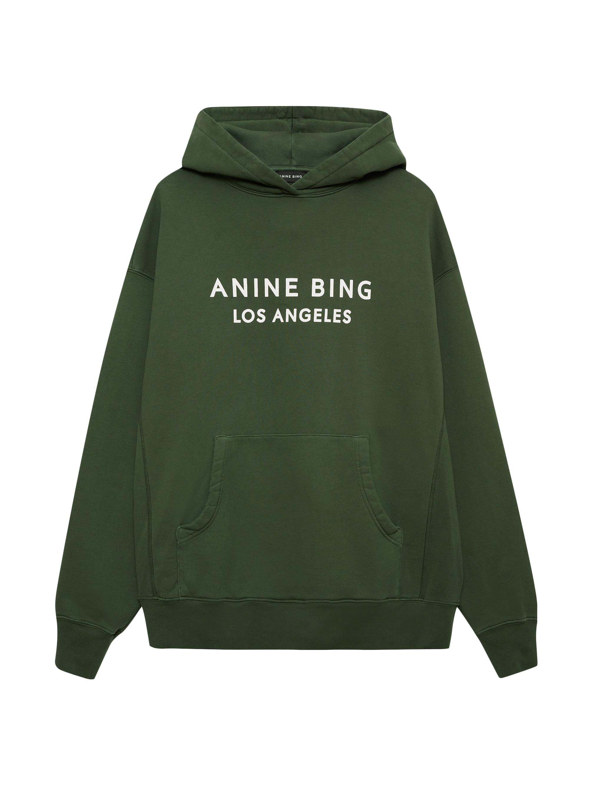 Anine Bing Women's Alto Logo Hoodie - Dark Olive