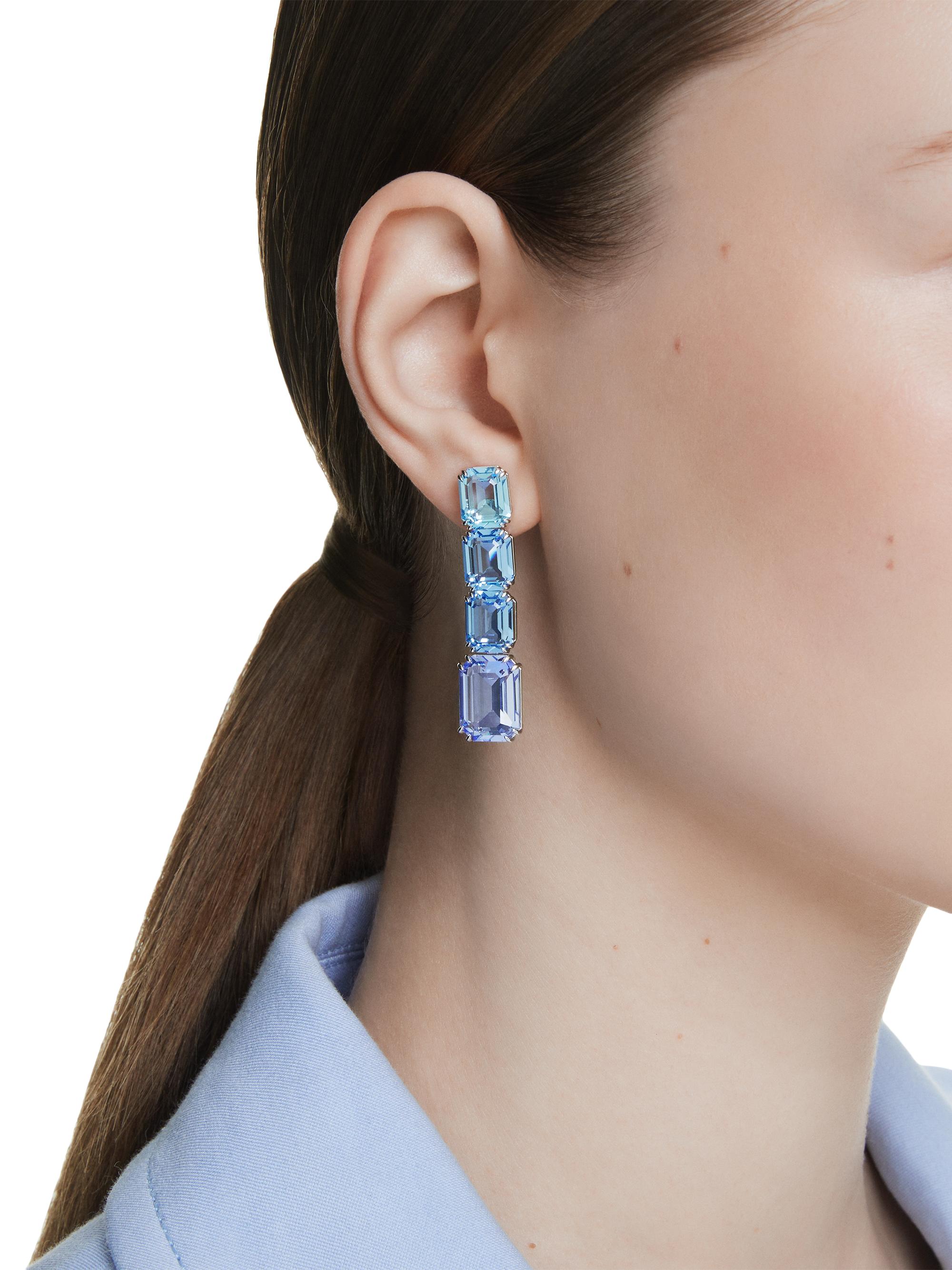 Swarovski Millenia Rhodium-Plated & Crystal Drop Earrings | Saks