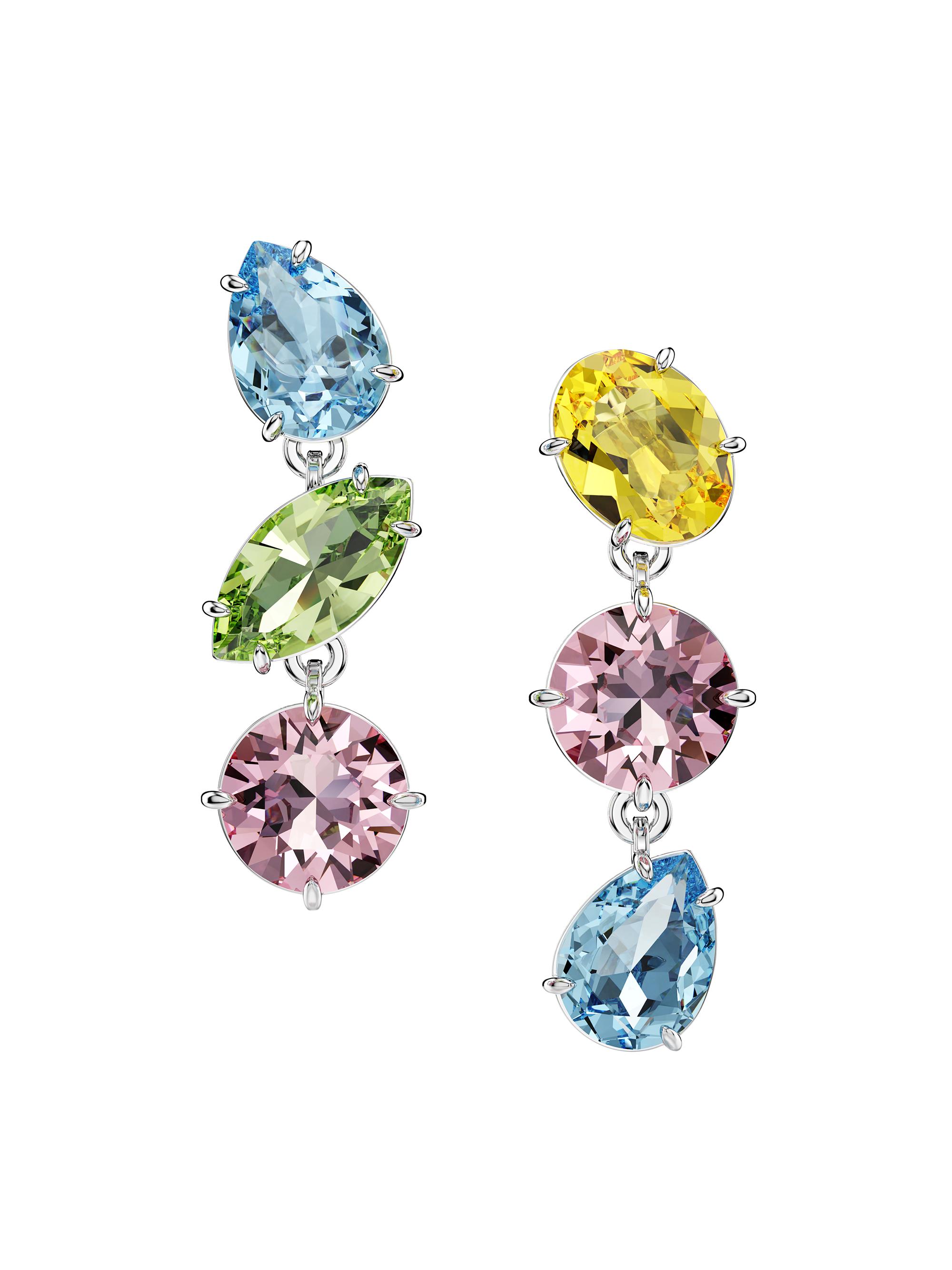 Swarovski Women's Gema Rhodium-Plated & Crystal Drop Earrings