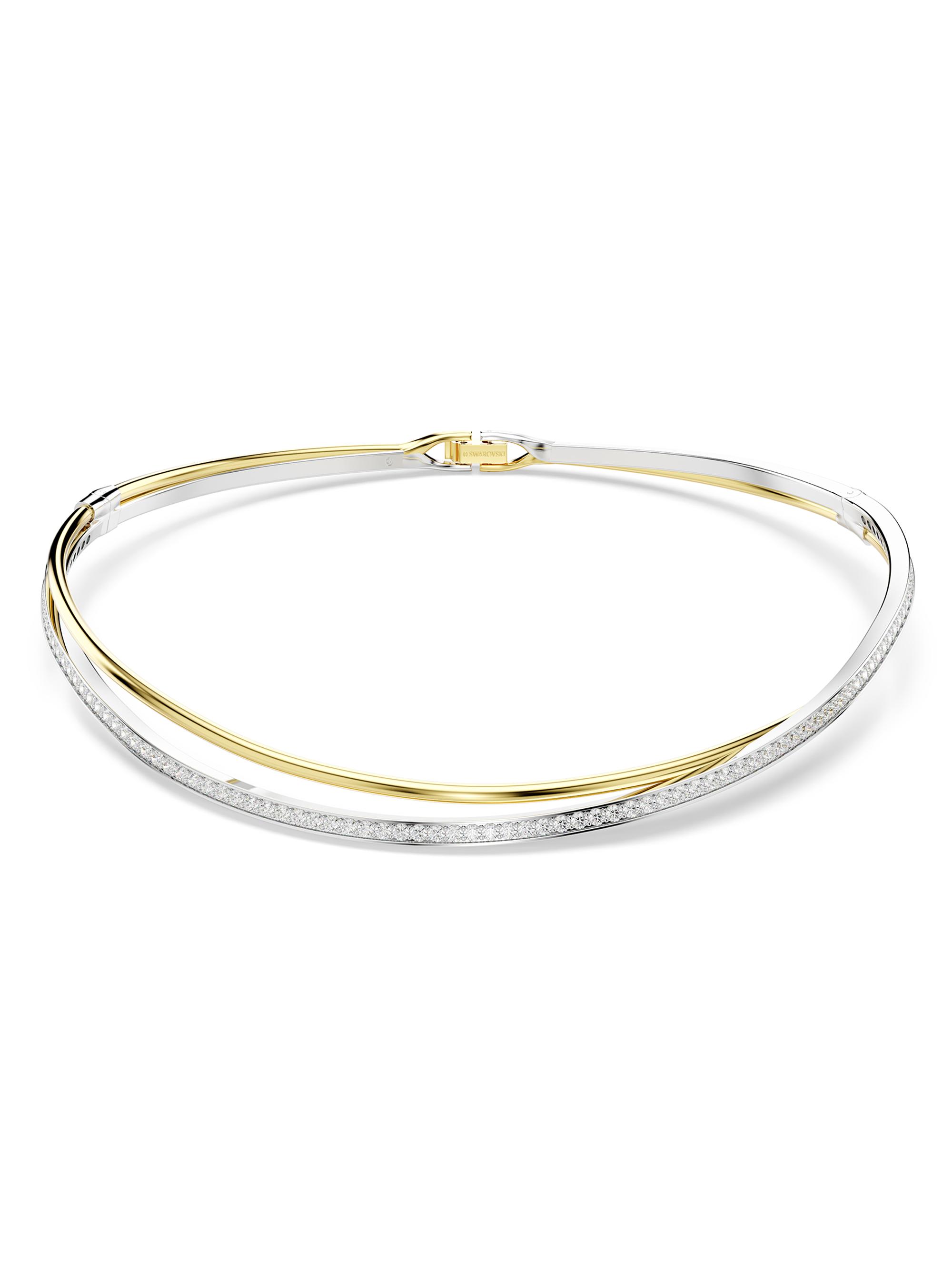 Swarovski Women's Hyperbola Rhodium-Plated, Goldtone & Crystal Choker - Mixed Metal