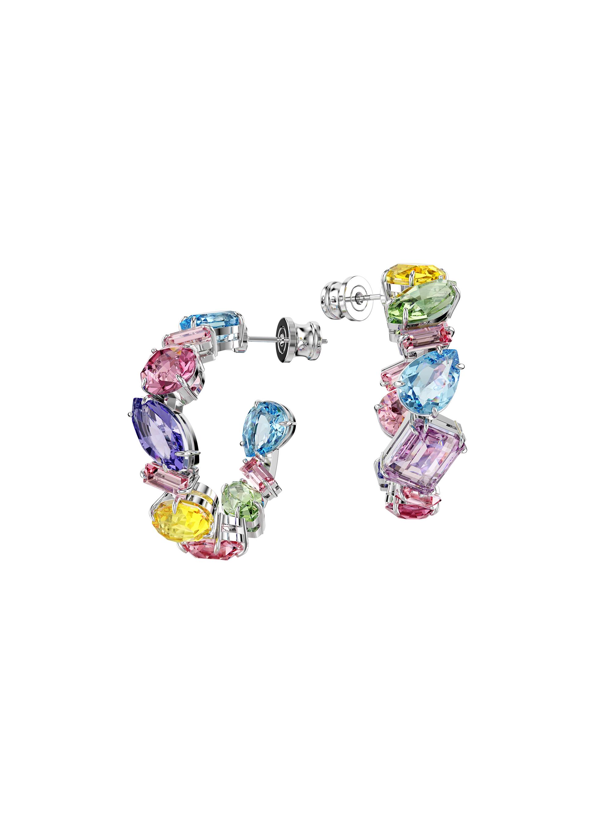 Swarovski Women's Gema Rhodium-Plated & Crystal Hoop Earrings