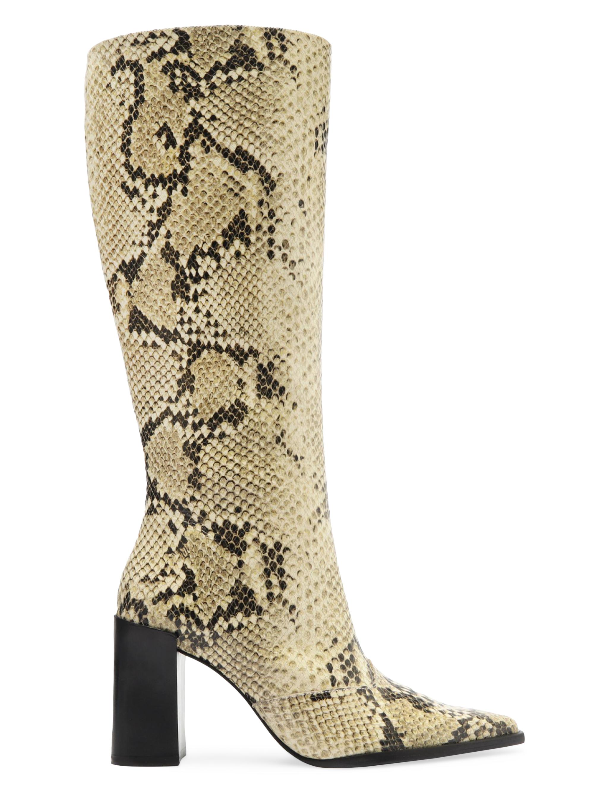 Schutz Raffaela 85MM Snake Leather Boots Saks Fifth Avenue