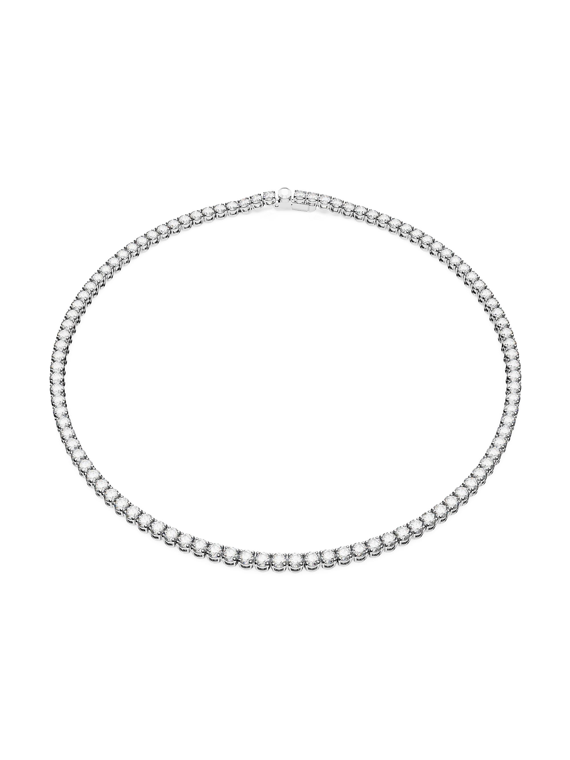 Swarovski Women's Matrix Rhodium-Plated & Crystal Tennis Necklace - White