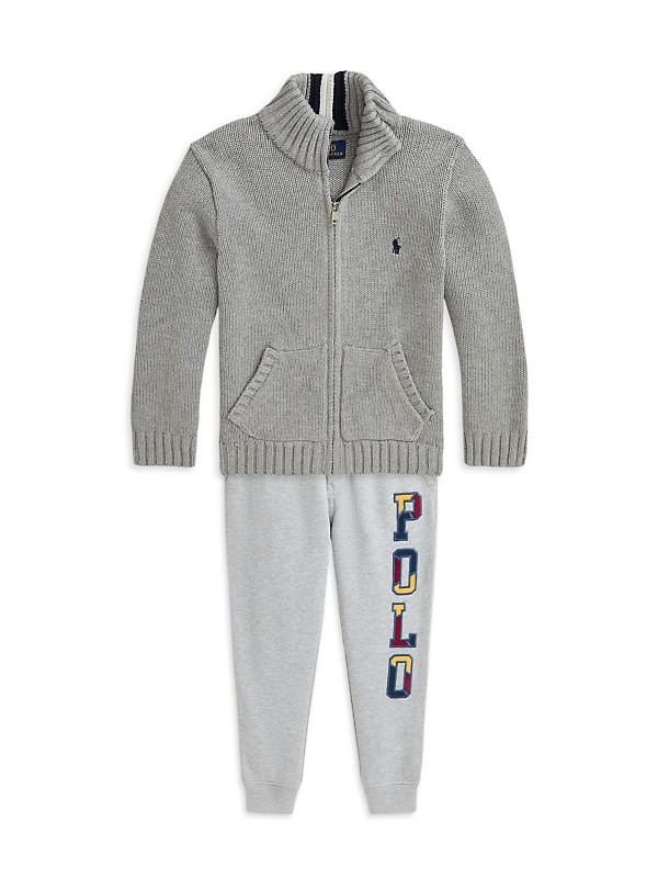Shop Polo Ralph Lauren Little Boy's & Boy's Knit Zip-Up Shop Polo Ralph Lauren Little Boy's & Boy's Knit Zip-Up