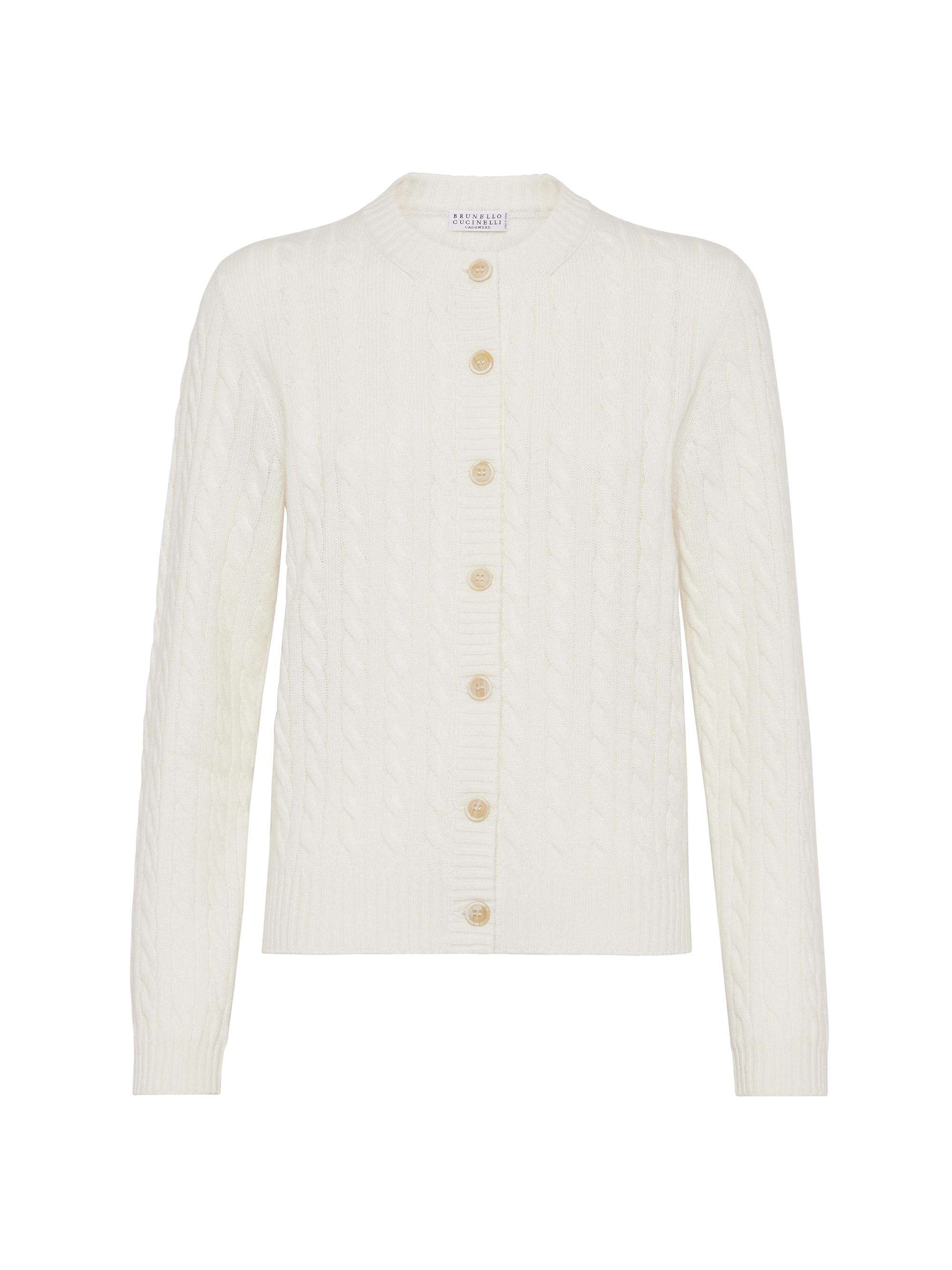 Brunello Cucinelli Women's Cashmere Cable Knit Cardigan - Panama