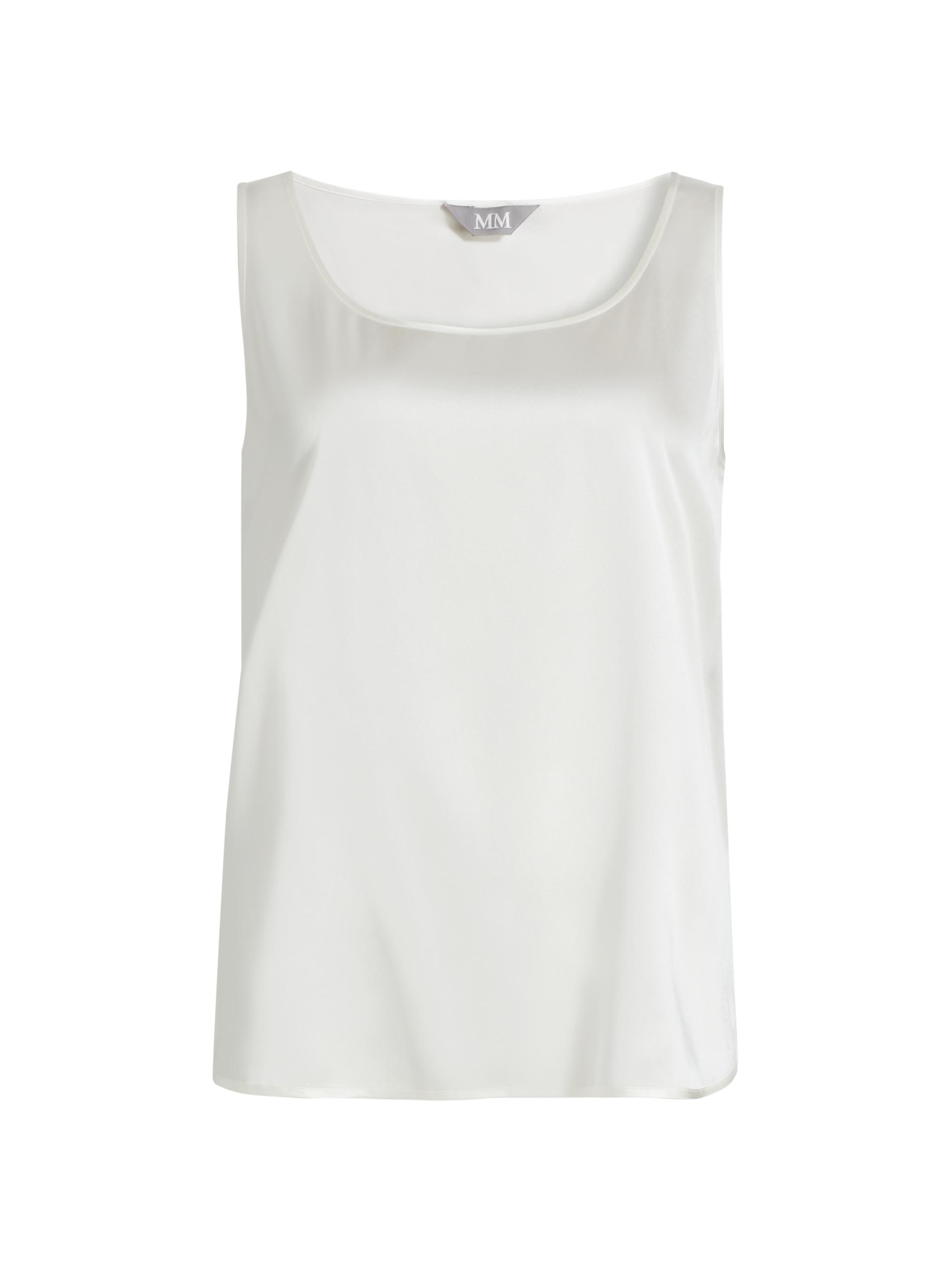 MM Max Mara Women's Pan Silk Sleeveless Top - White