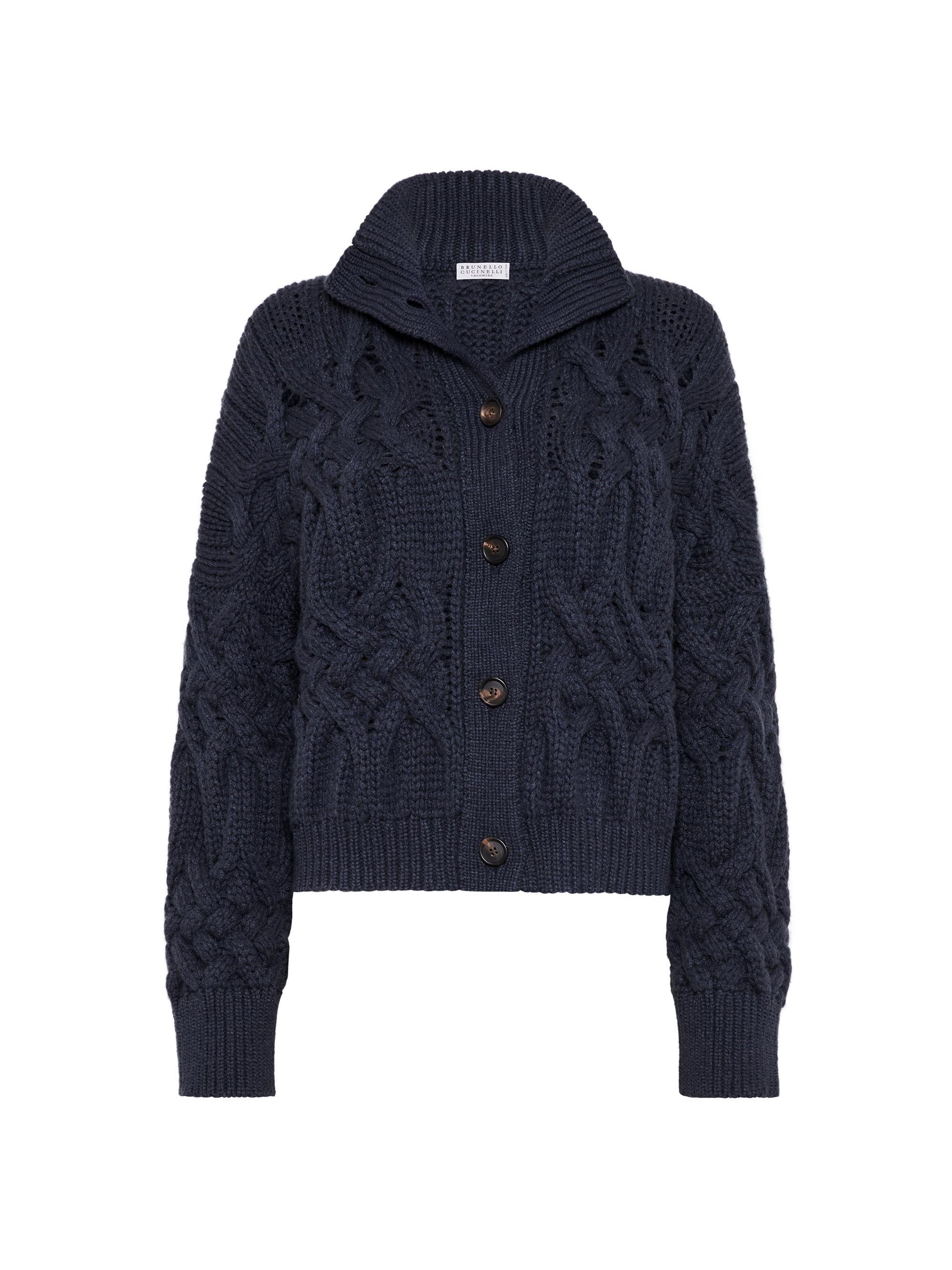 Brunello Cucinelli Women's Twisted Cables Cardigan - Night