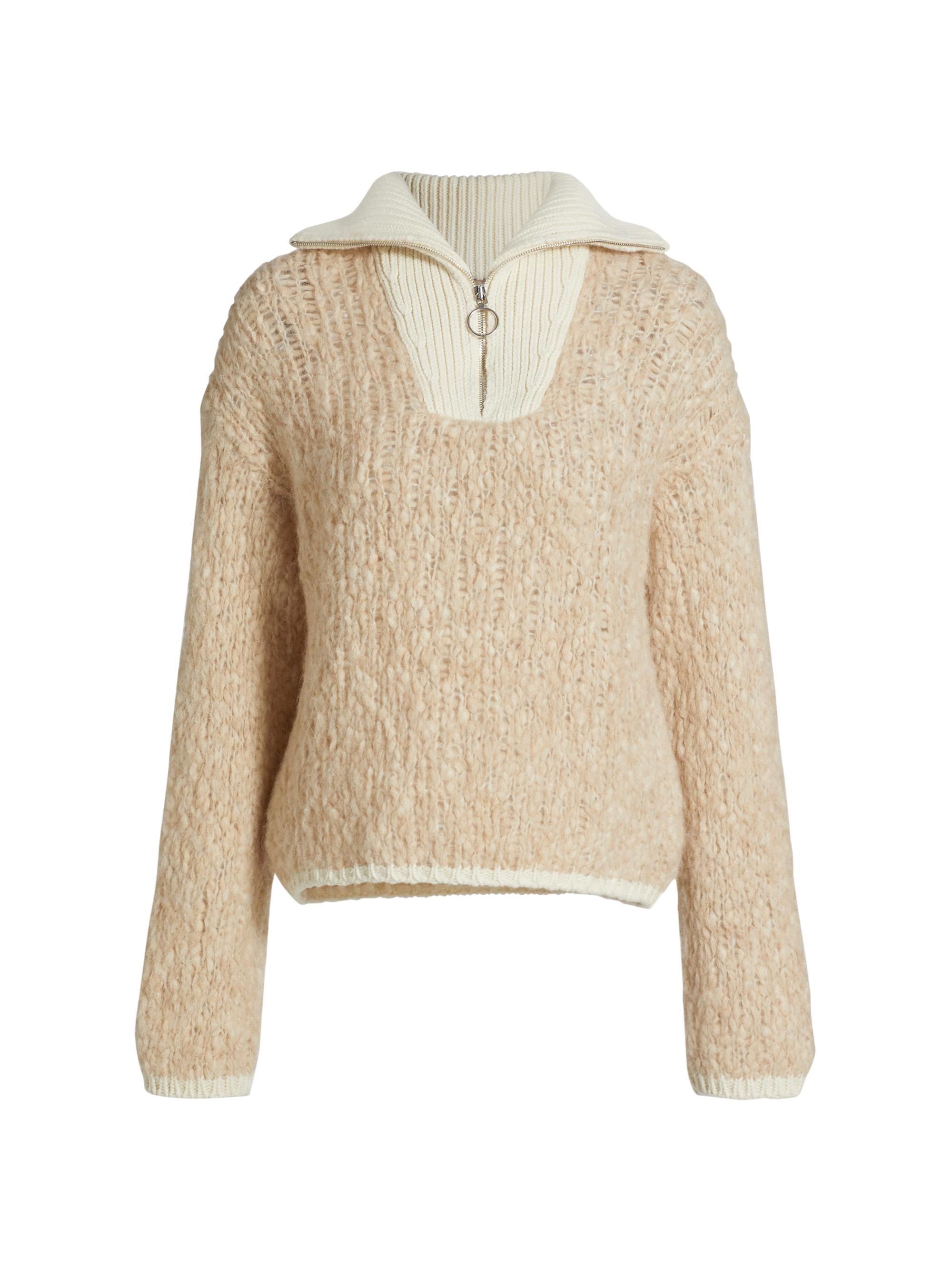 Naadam Alpaca-Blend Bouclé Zip Sweater | Saks Fifth Avenue