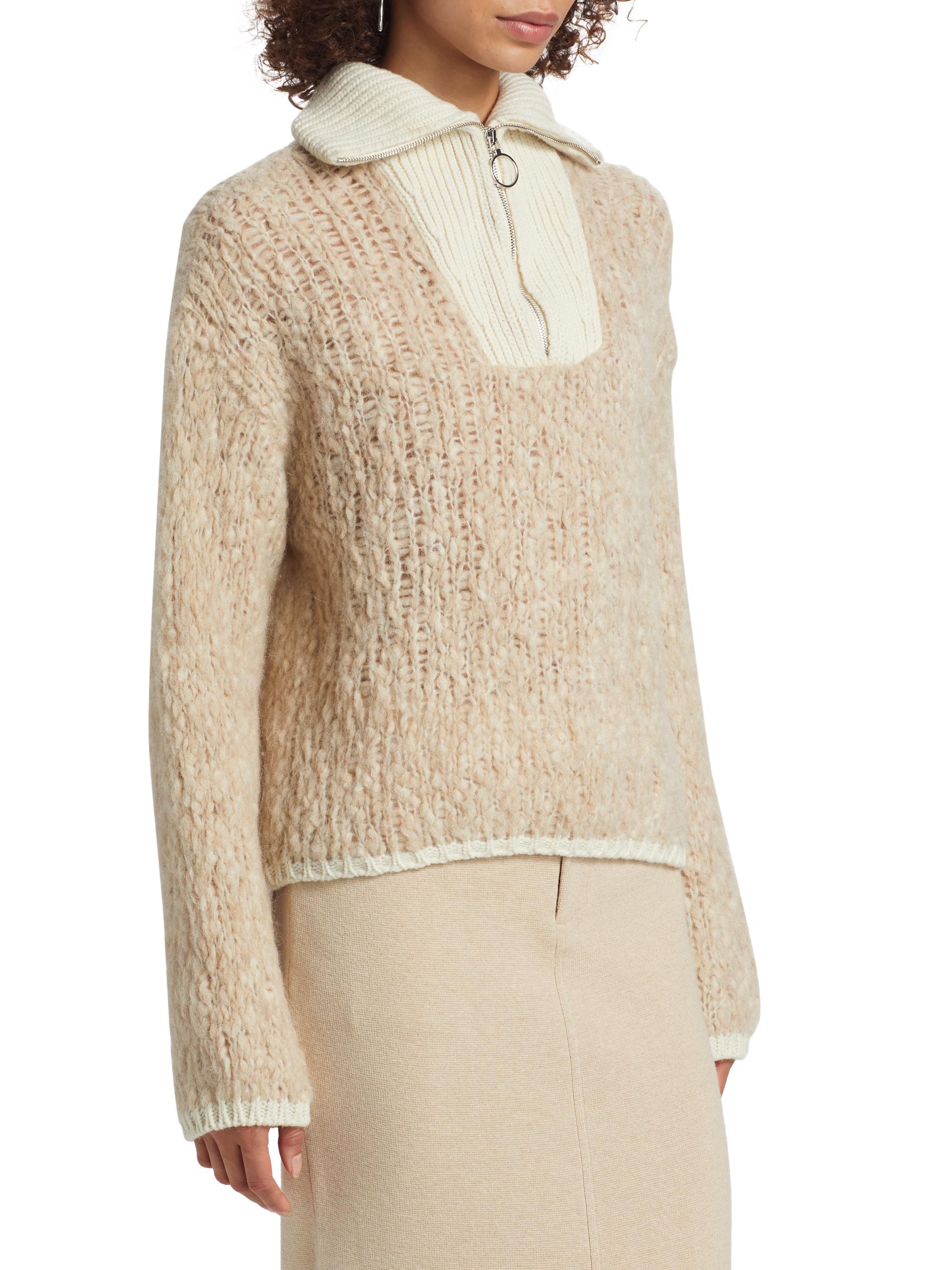 Naadam Alpaca-Blend Bouclé Zip Sweater | Saks Fifth Avenue